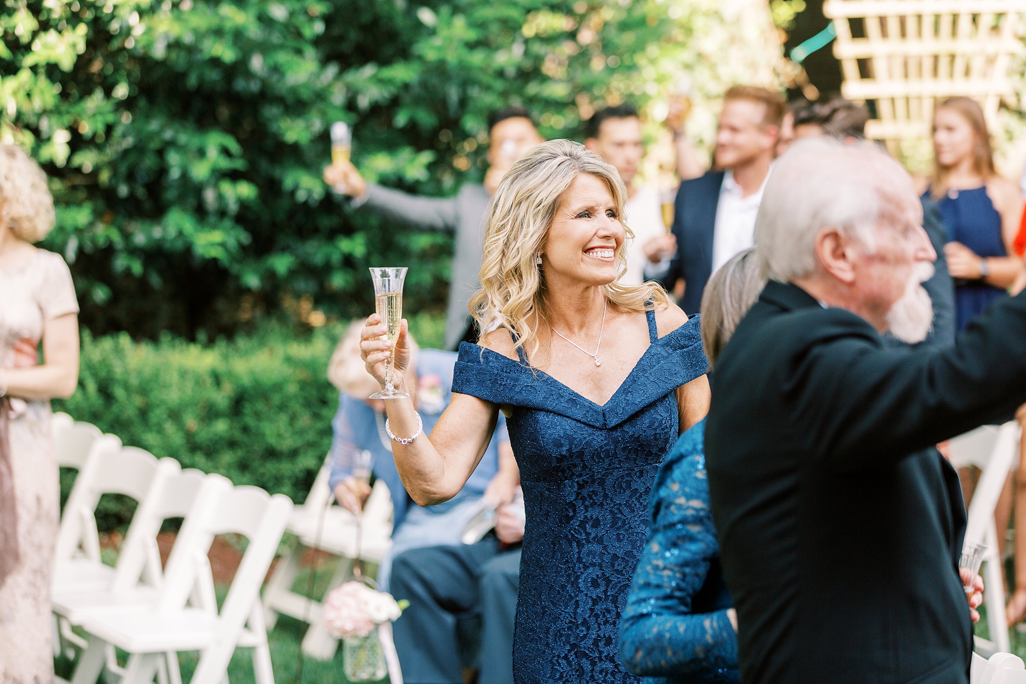 Classic wedding day with pink and navy details at Separk Mansion and downtown Charlotte