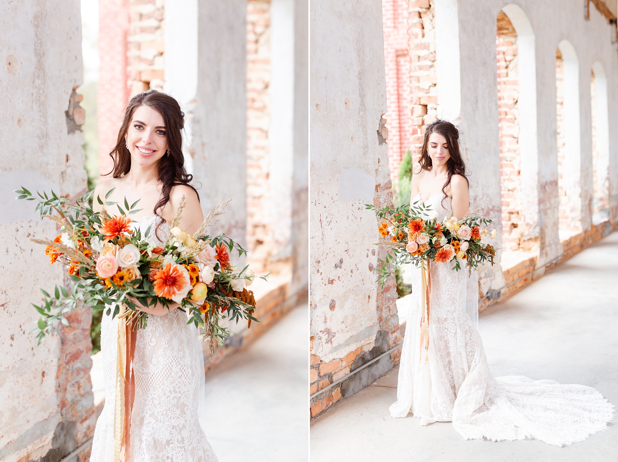 elegant bridal portraits for fall bride