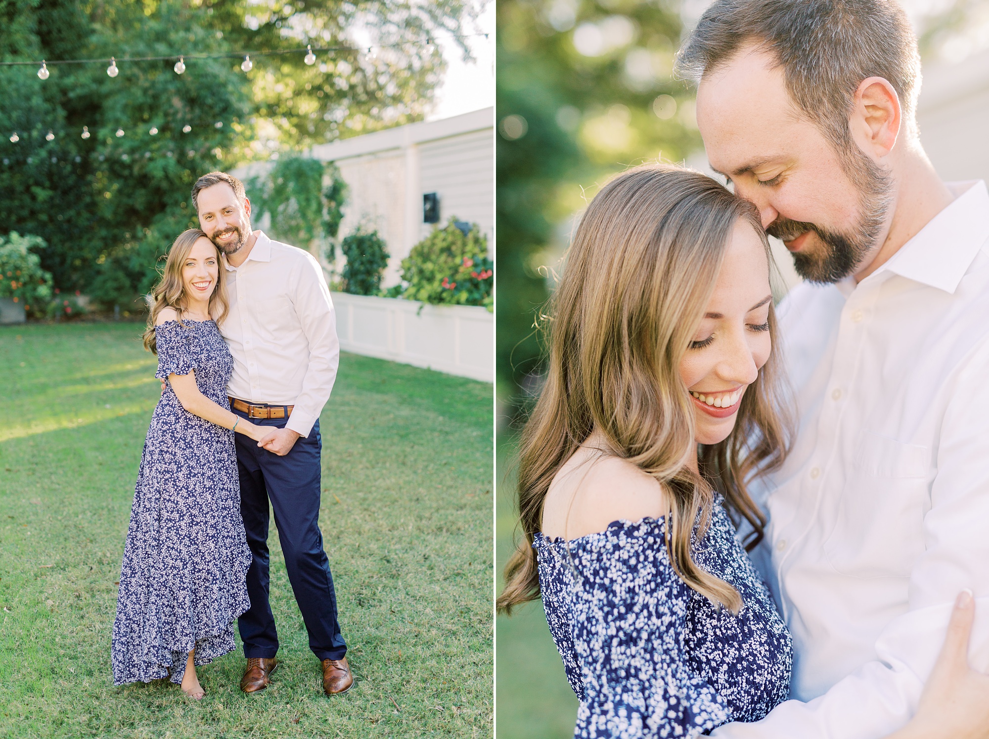 bride and groom cuddle up during Separk Mansion engagement session