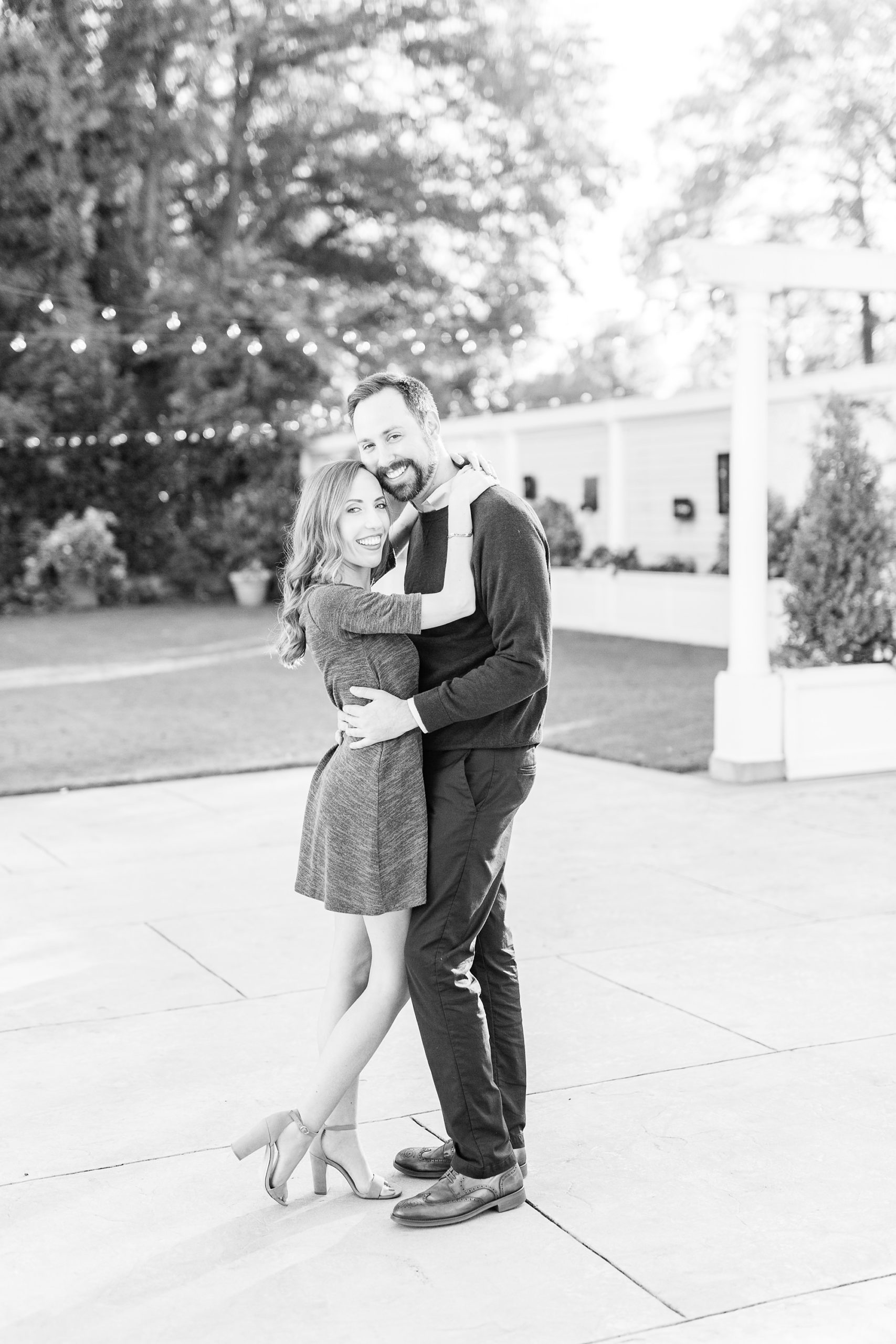 casual fall engagement portraits in NC