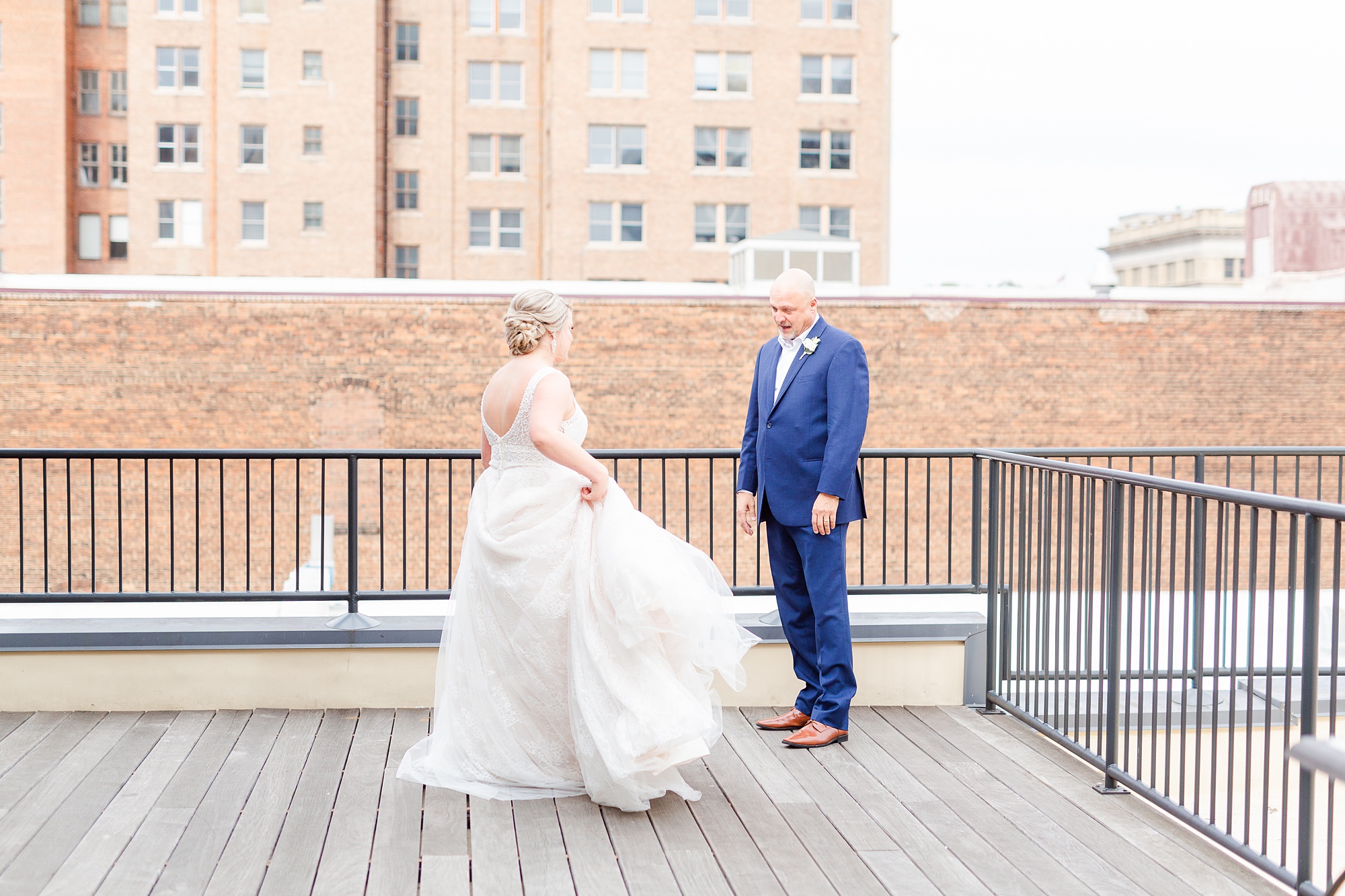 dad reacts to seeing daughter during first look