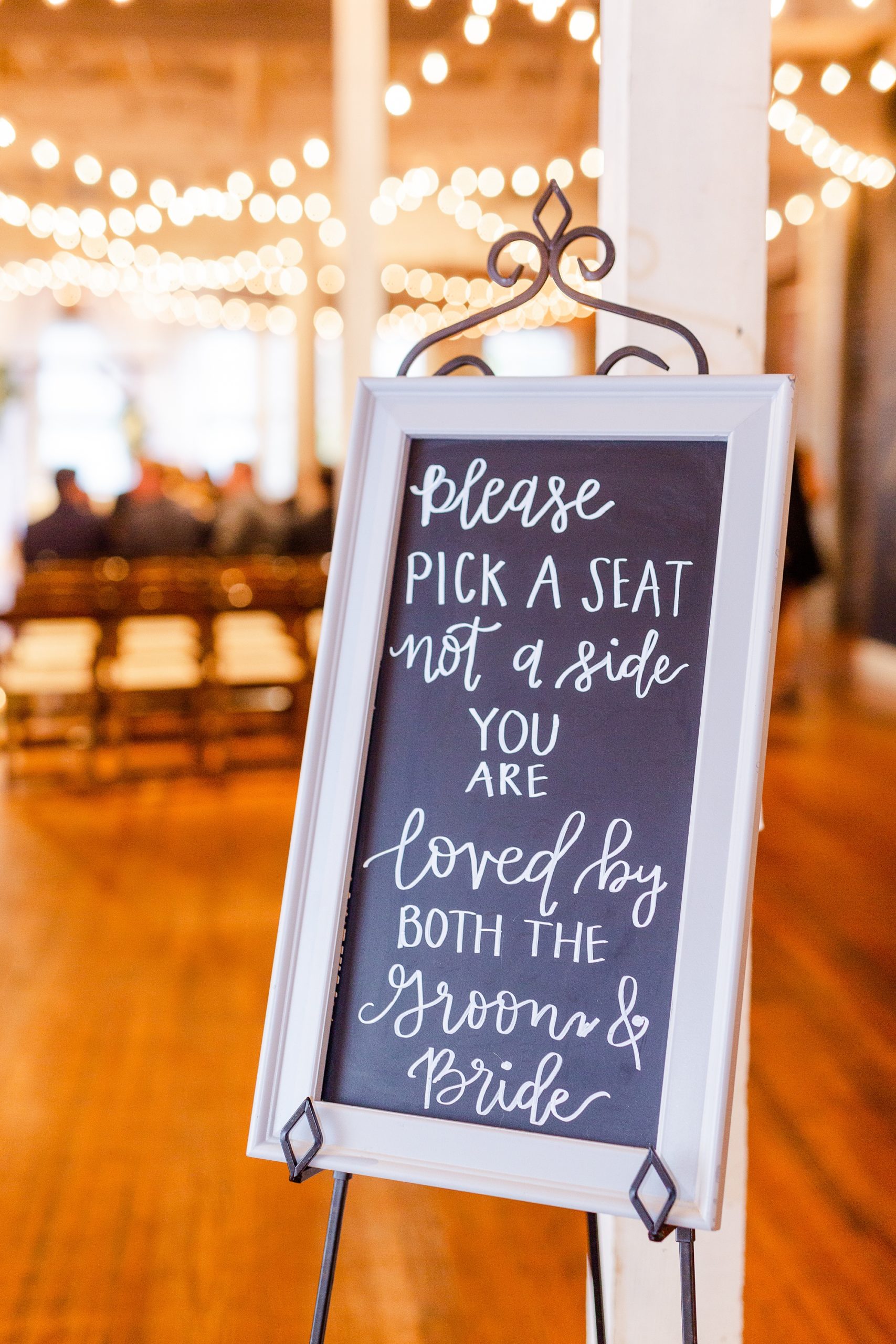 welcome sign for ceremony at Stockroom at 230