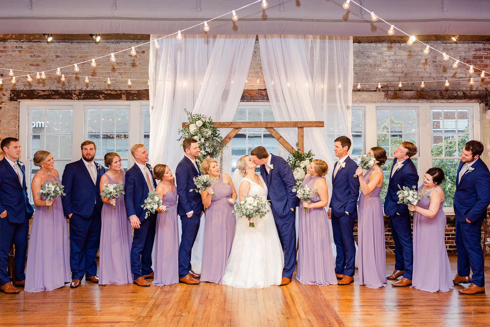 wedding party portraits at the Stockroom at 230