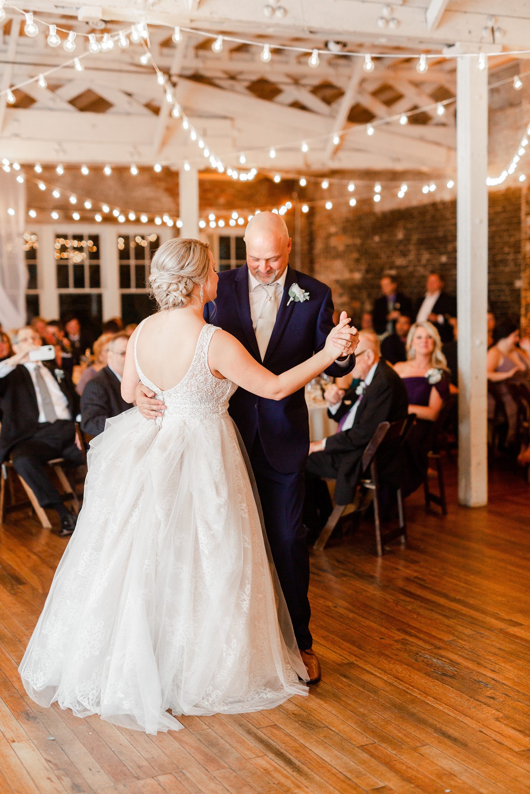 father-daughter dance at Raleigh NC wedding reception