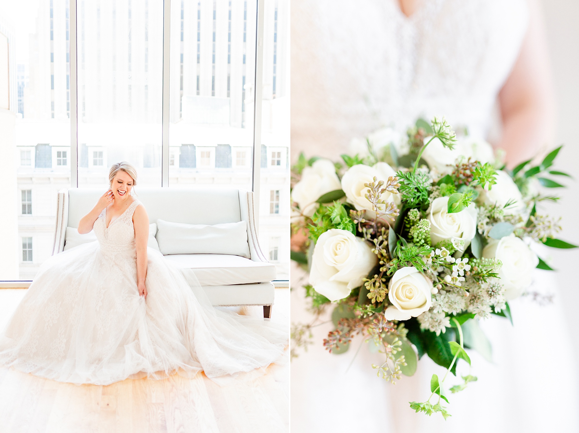 bridal portraits at The Glass Box