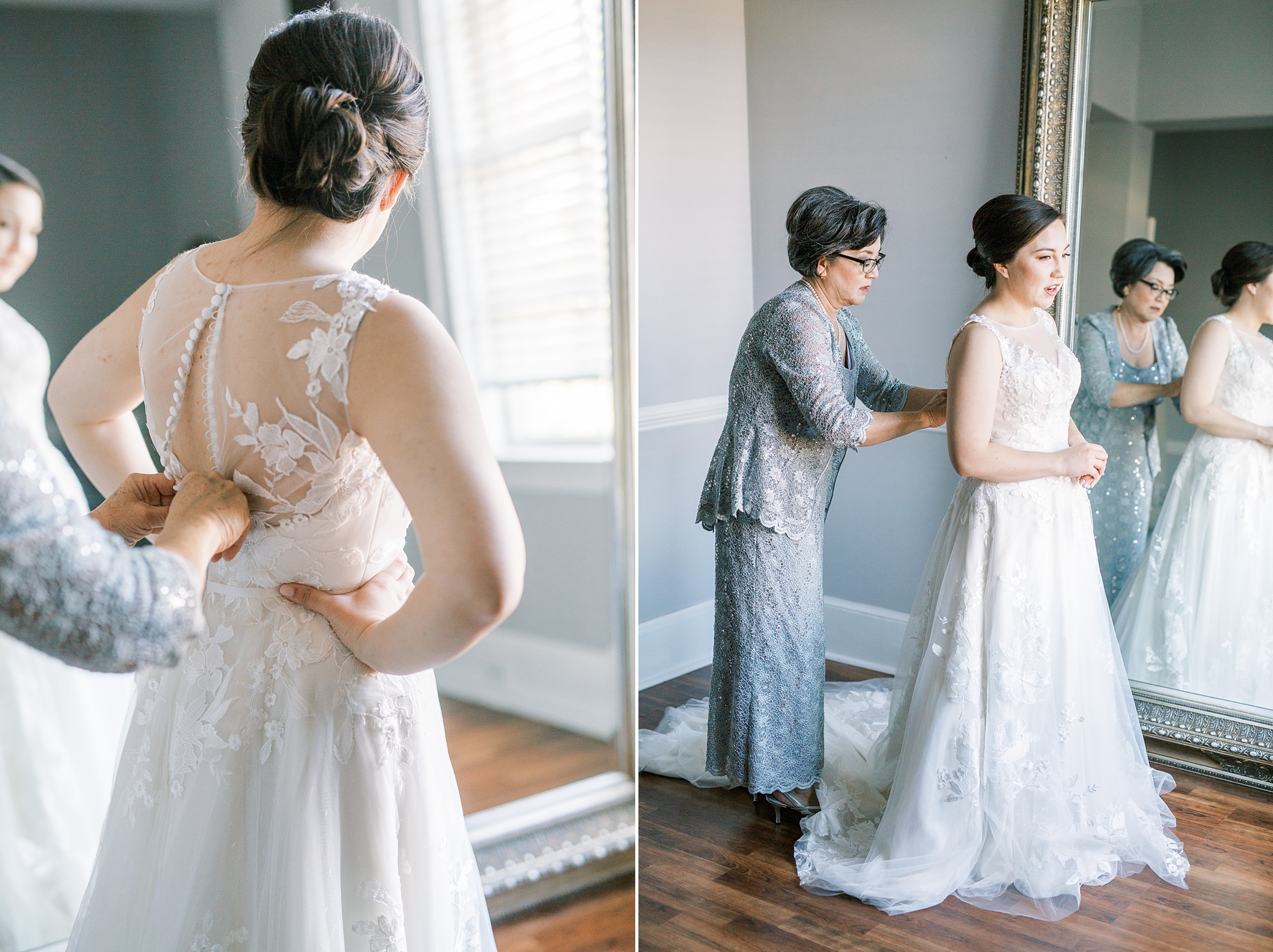bride prepares for Charlotte wedding day