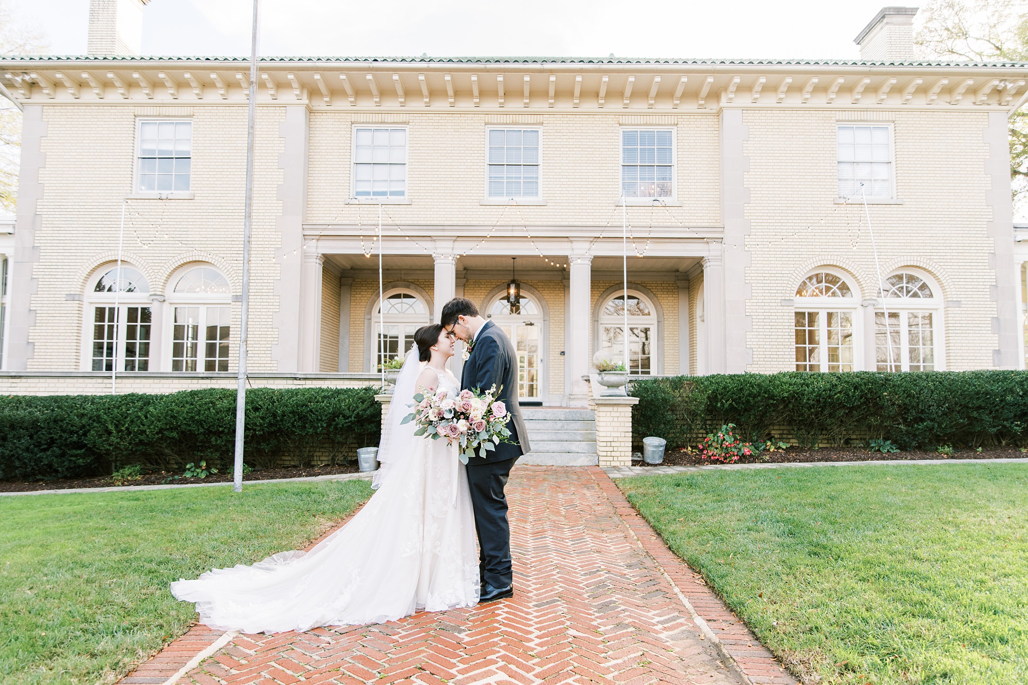 mauve fall wedding portraits at Separk Mansion