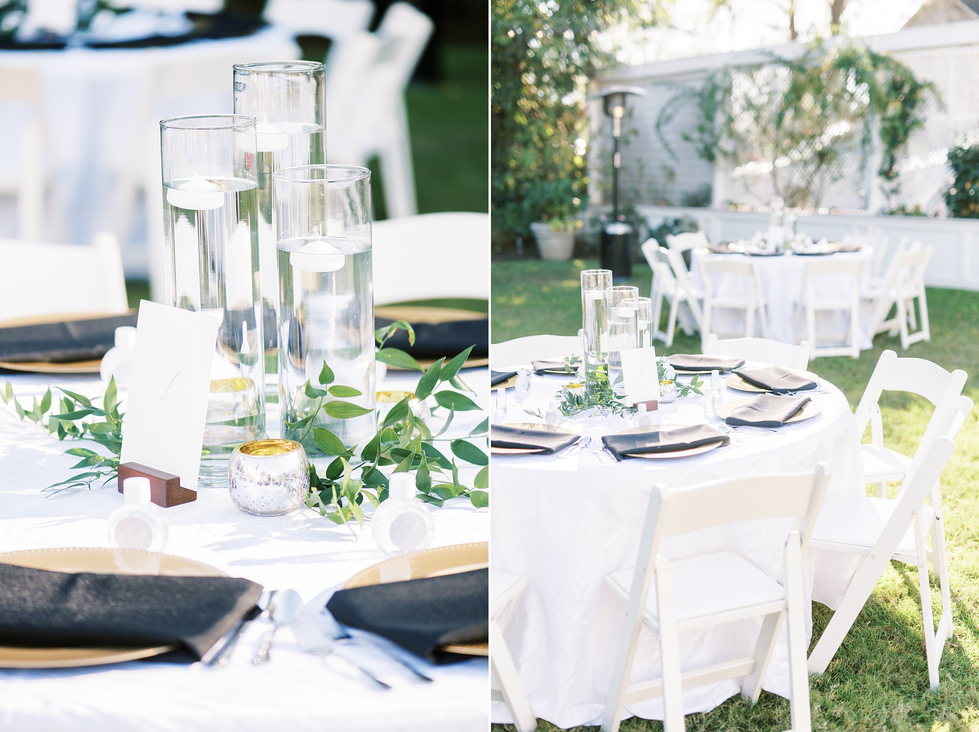 garden wedding reception at Separk Mansion