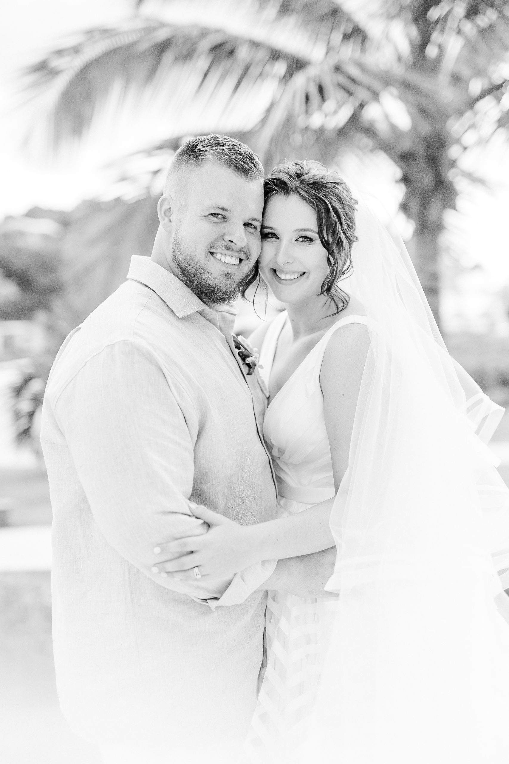romantic beach wedding portraits in St Lucia