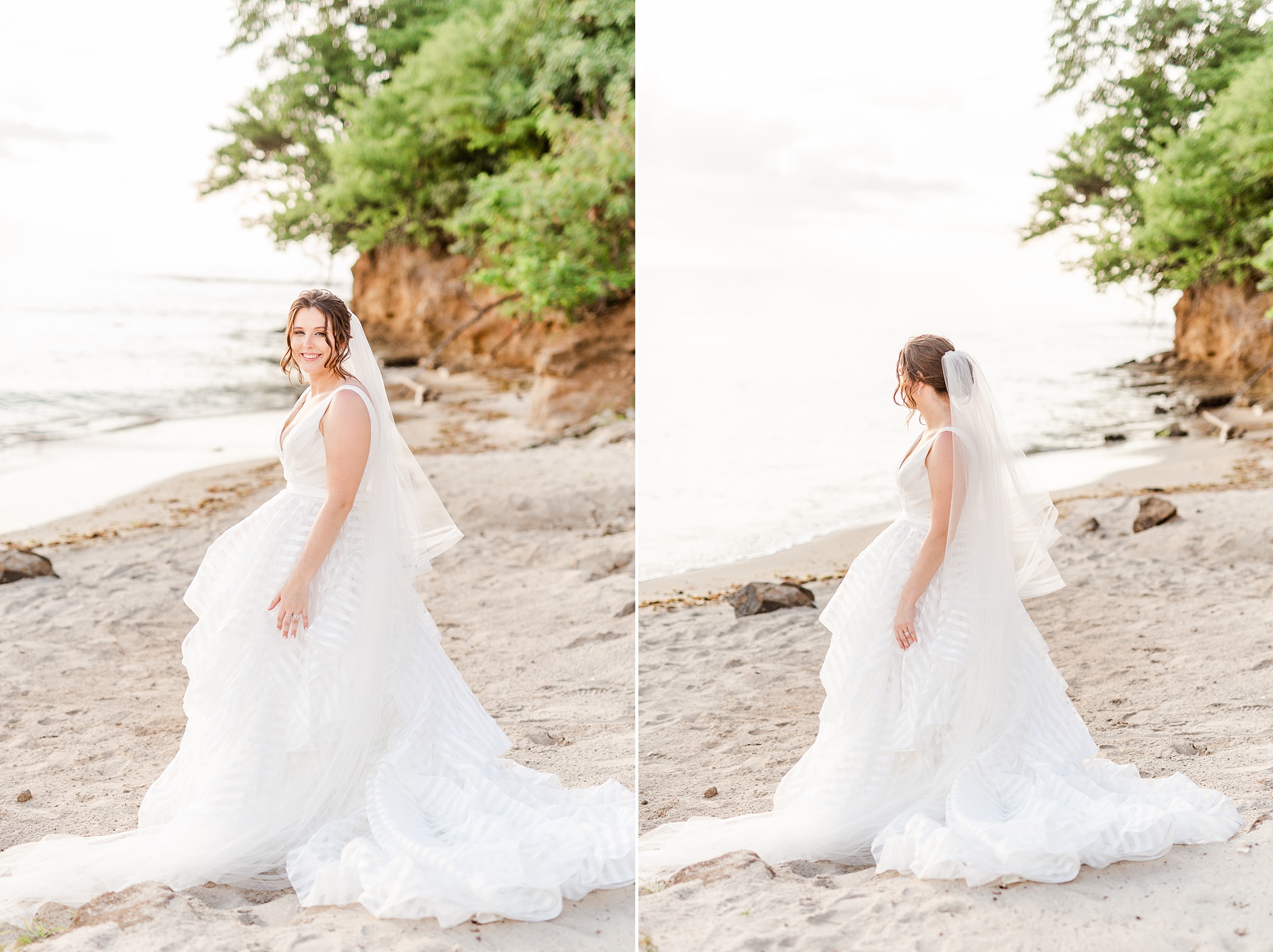 beach bridal portraits in St Lucia