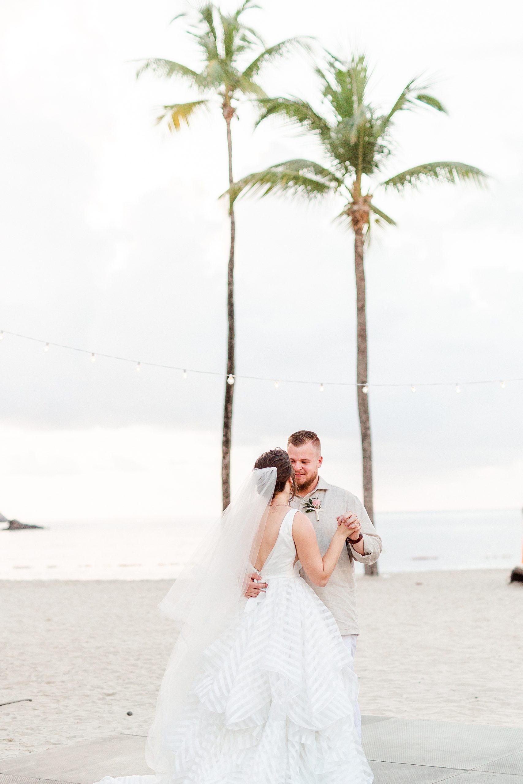 romantic first dance on beach at St Lucia Royalton Resort