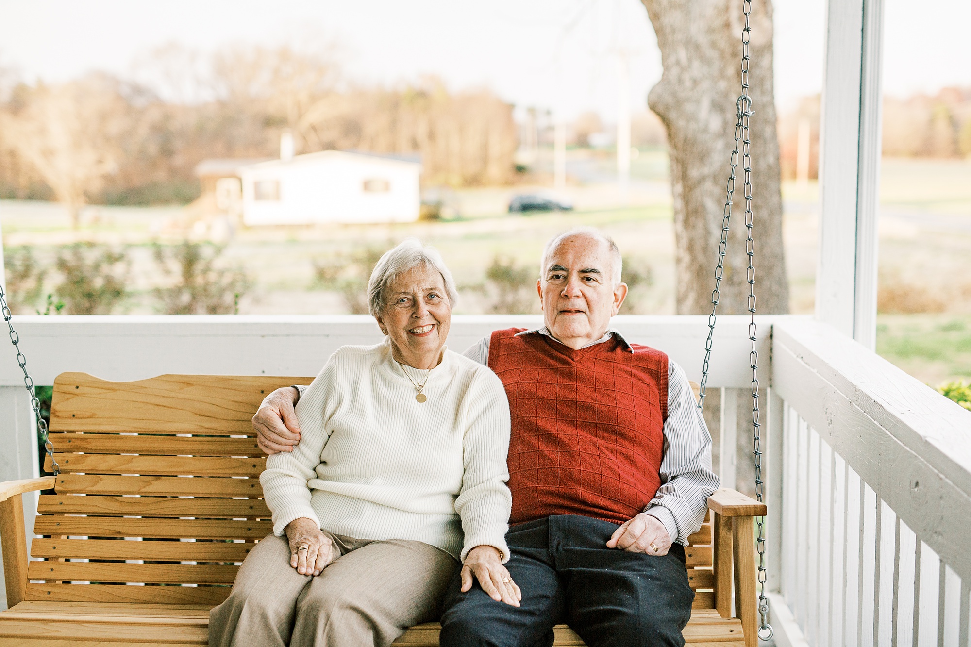 50th anniversary photos on the front porch