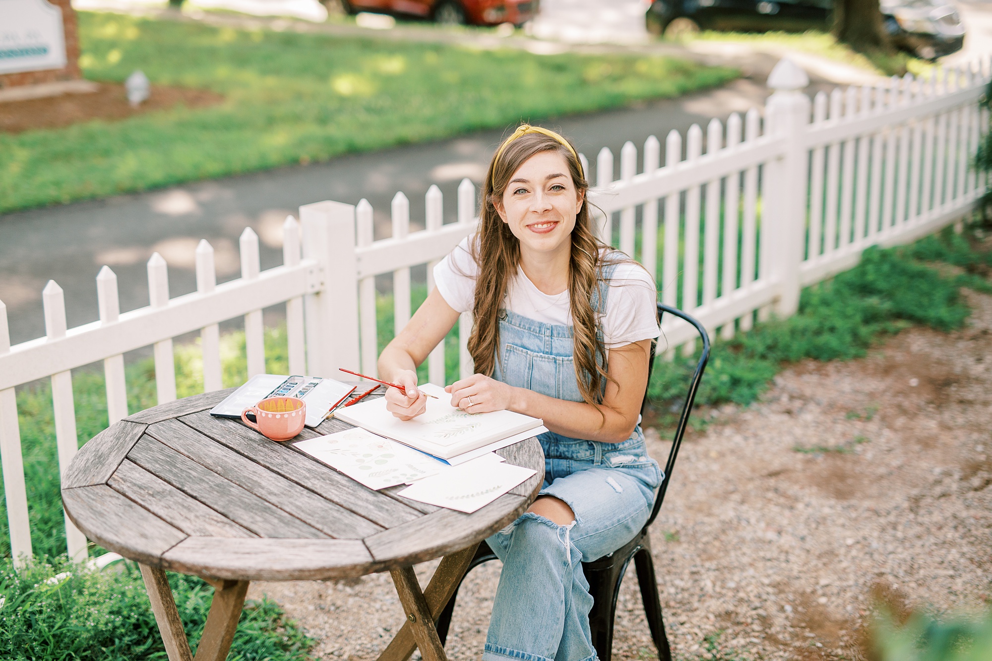 Charlotte NC branding photos for Pretty Words by Erin, watercolor wedding invitations