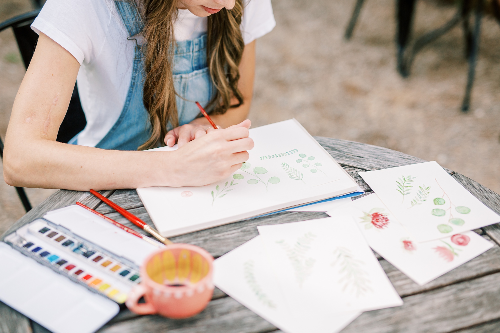 branding session for watercolor wedding invitation designer