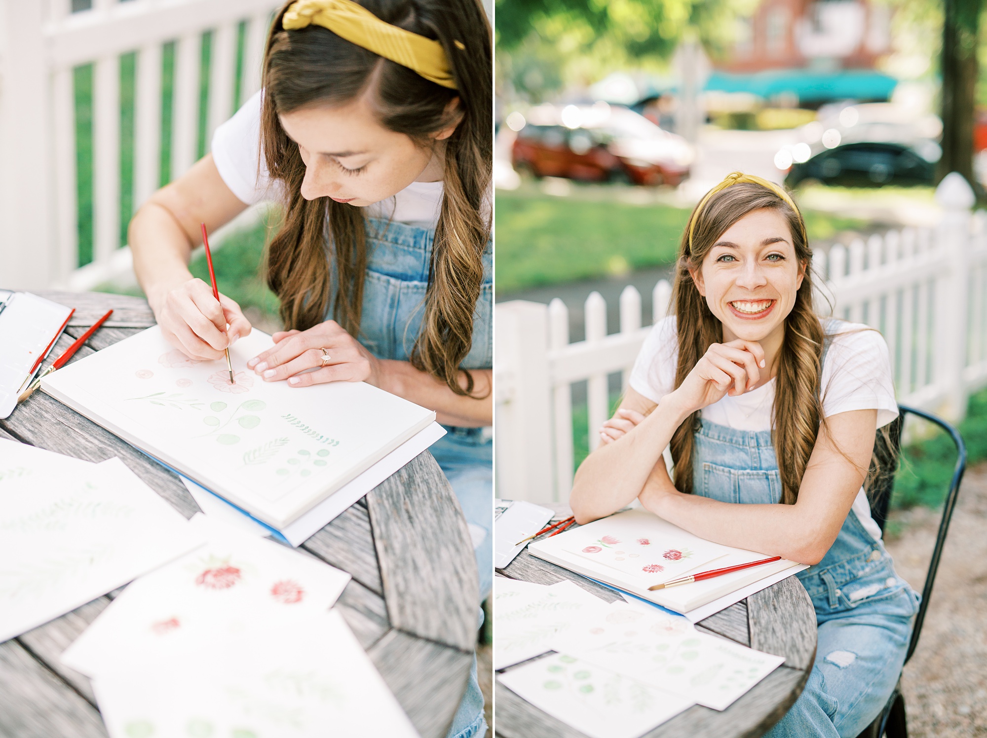 Charlotte NC branding portraits for watercolor artist