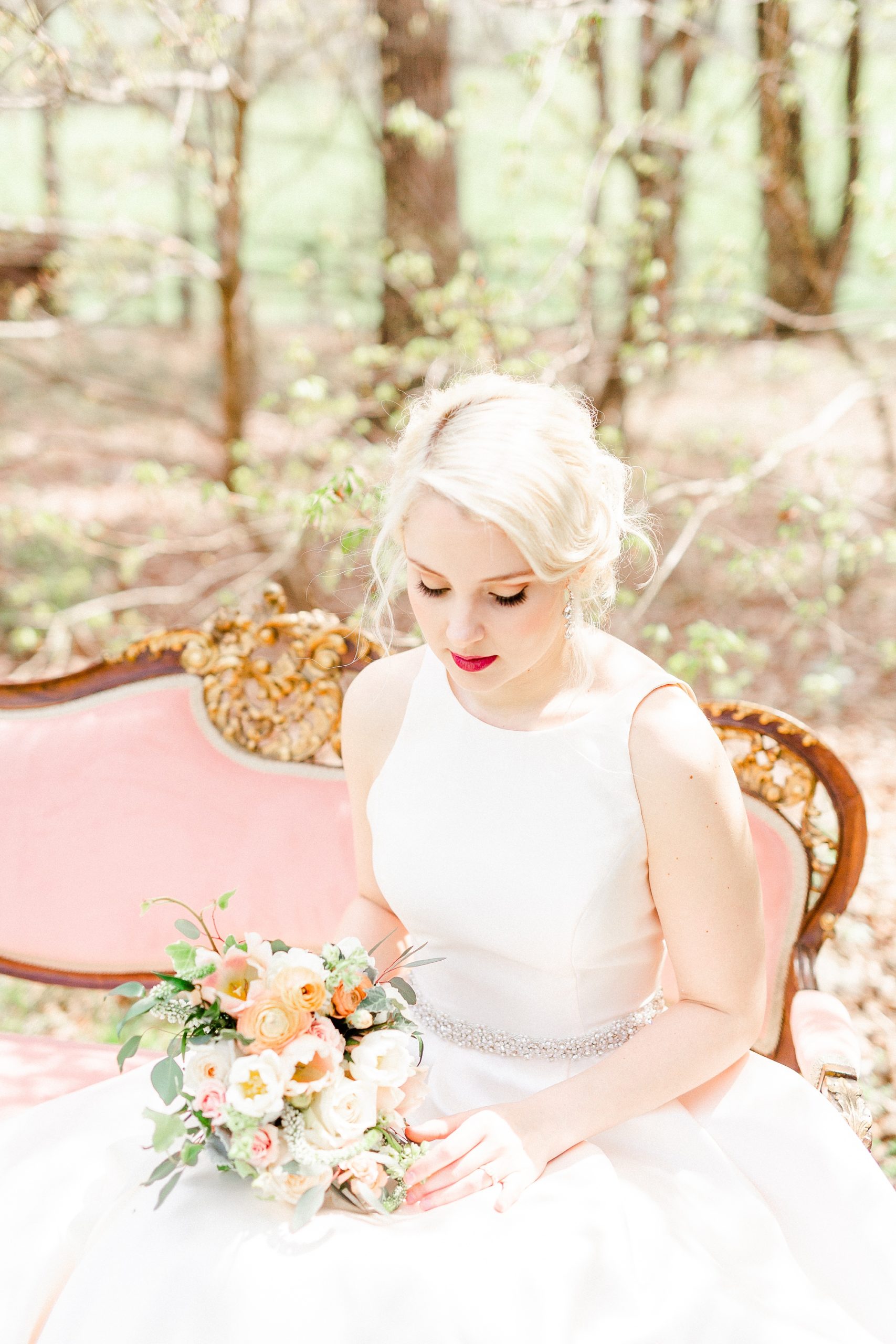 bridal portraits of spring bride at Carolina Country Weddings