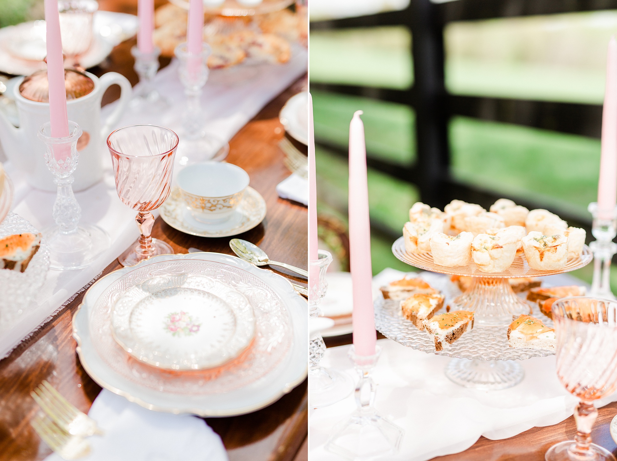high tea inspired wedding reception at Carolina Country Weddings
