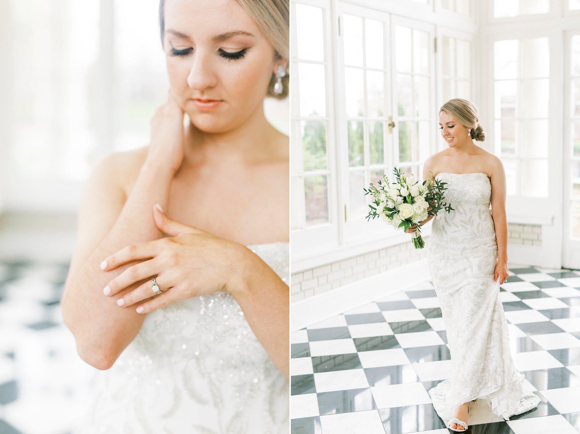 classic bridal portraits in Separk Mansion room