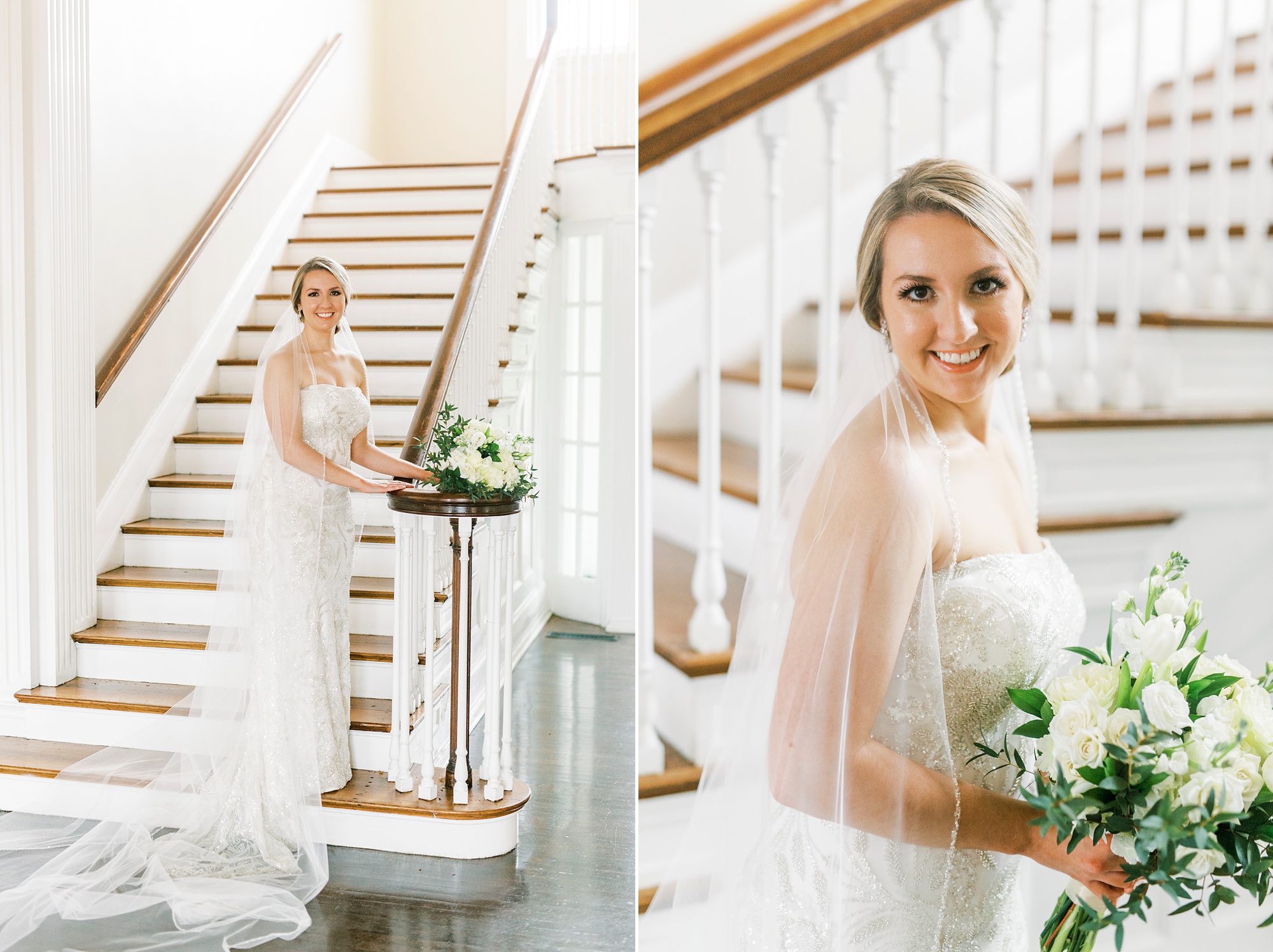 bride laughs during bridal portraits