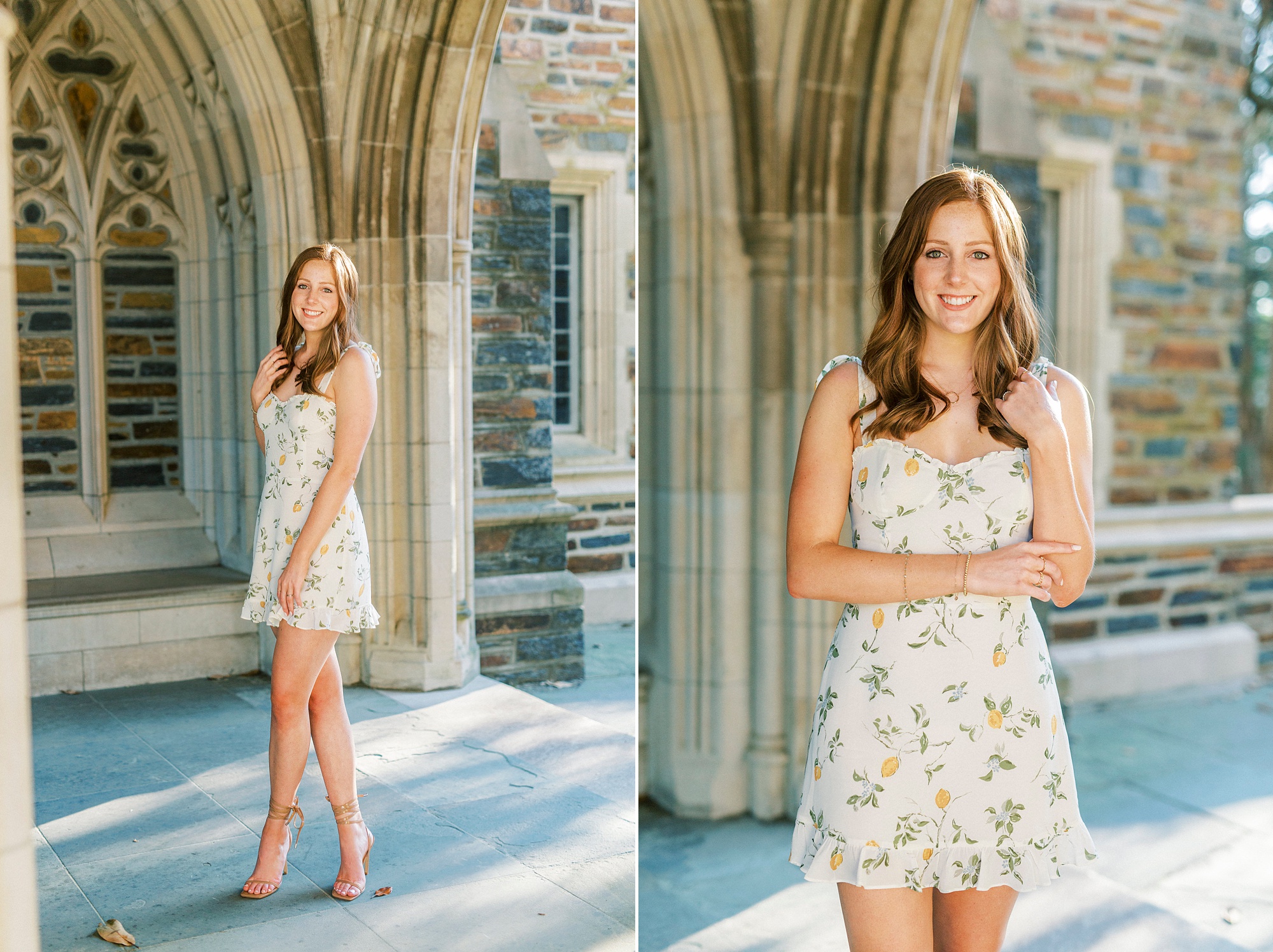senior portraits by Duke Chapel