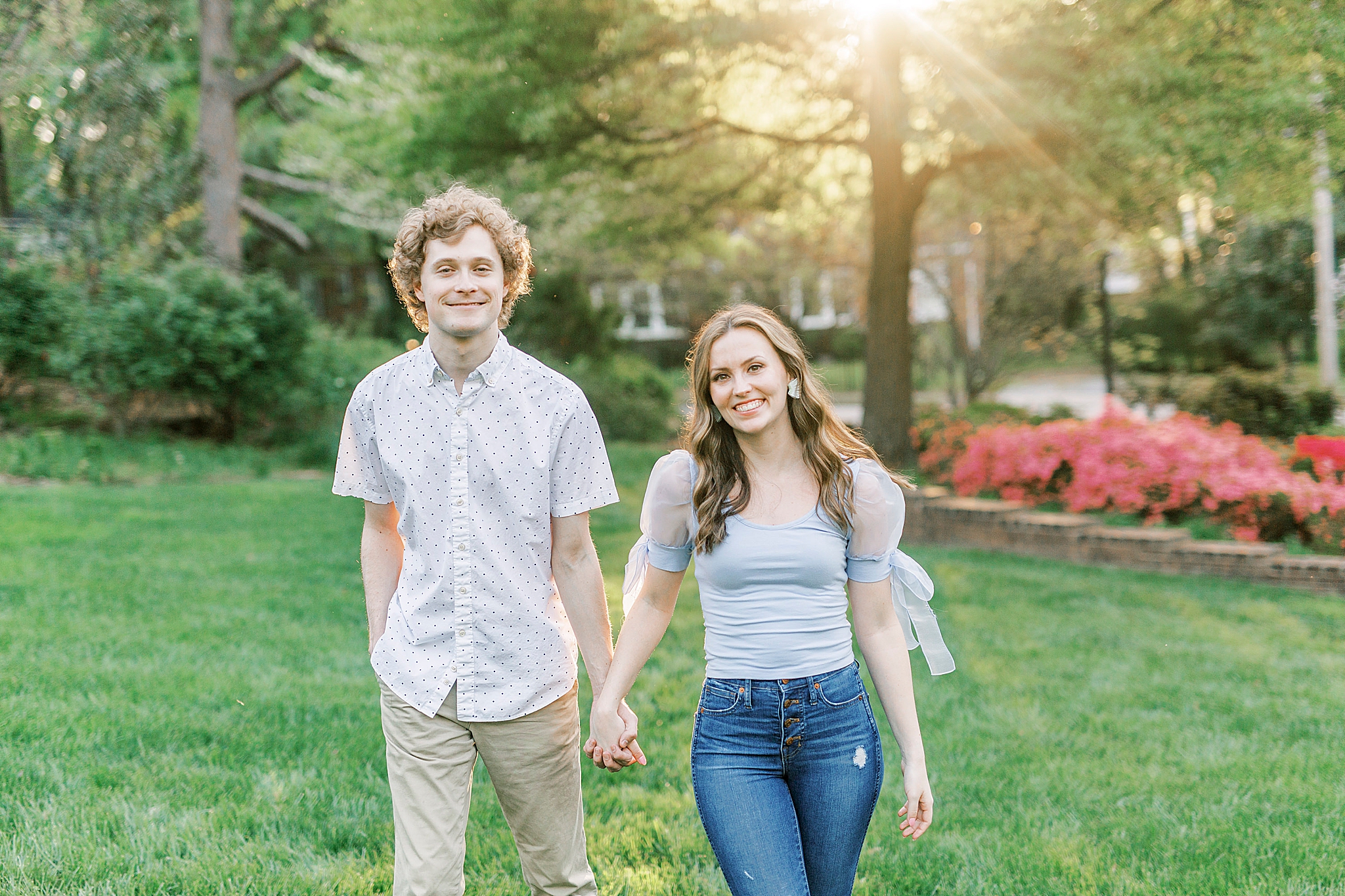 Glencairn Gardens engagement portraits during sunset