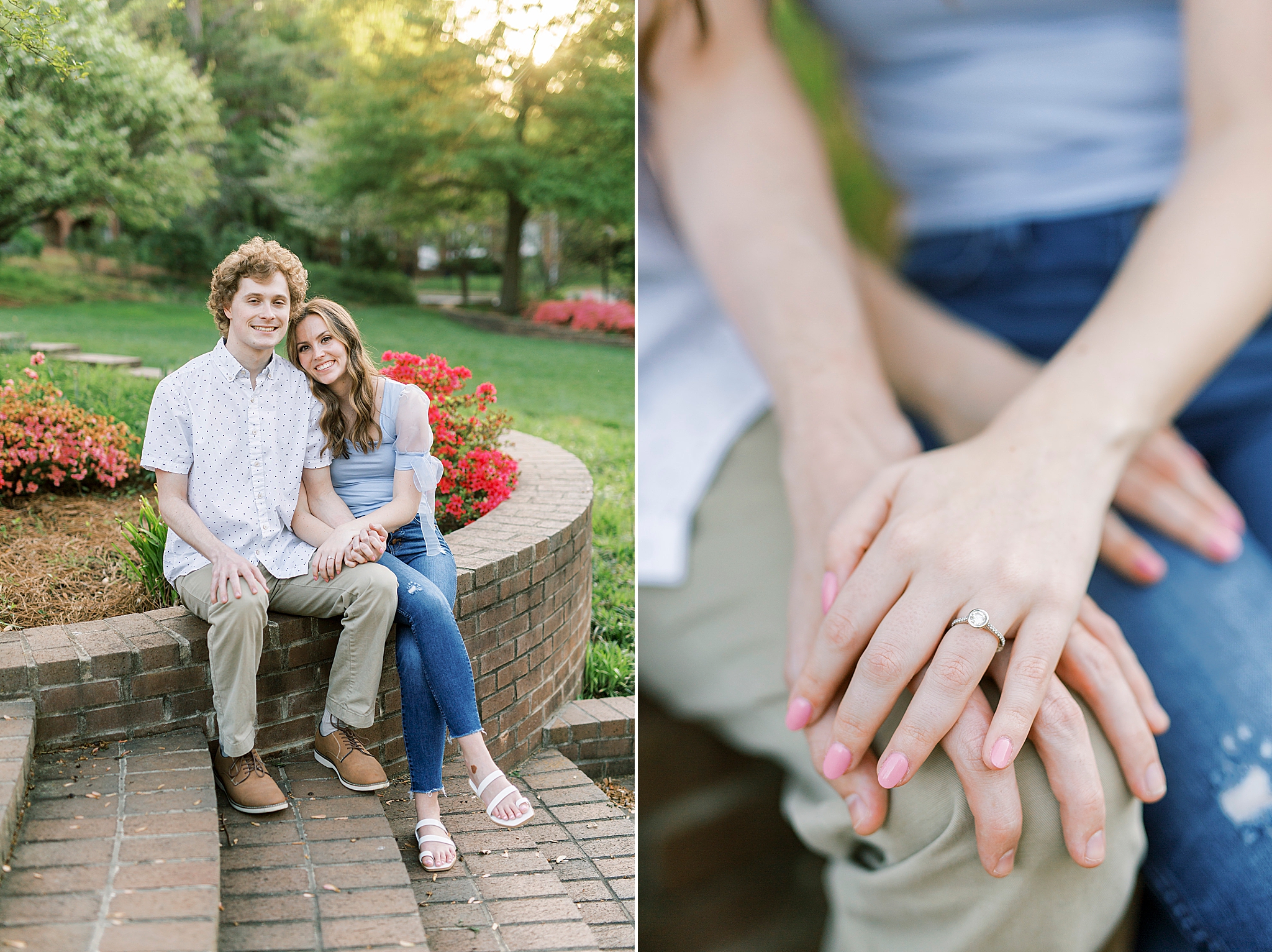 engagement portraits for copule in Glencairn Gardens