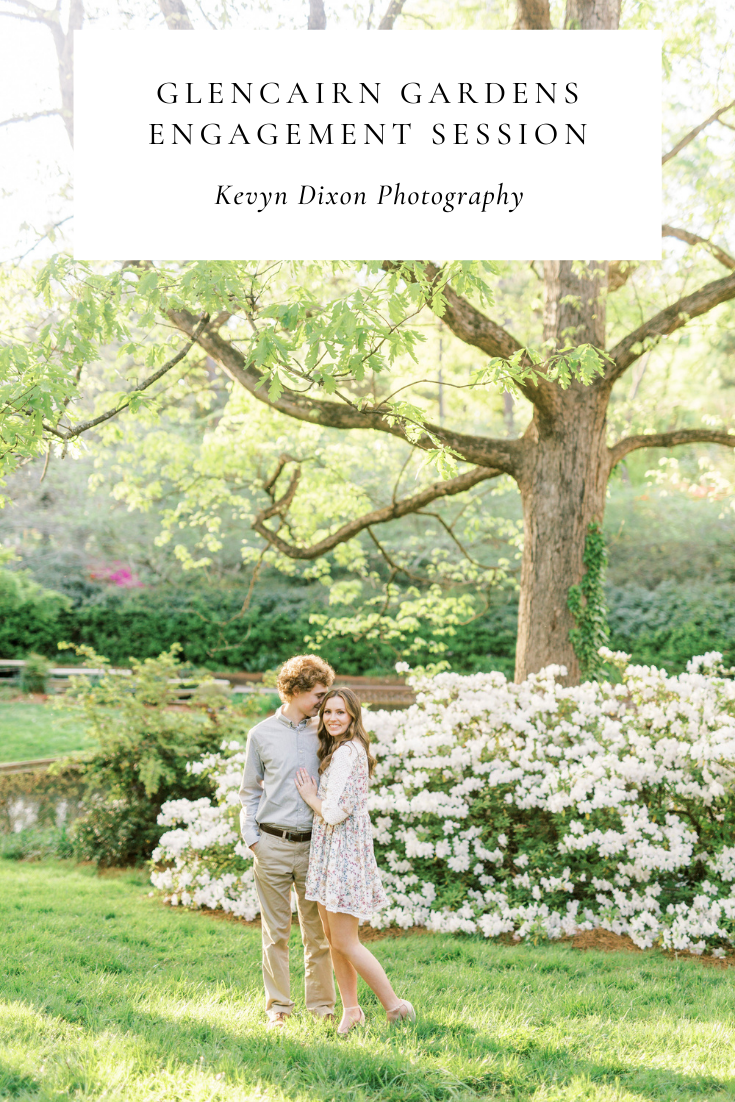 Rock Hill SC engagement photos in Glencairn Gardens