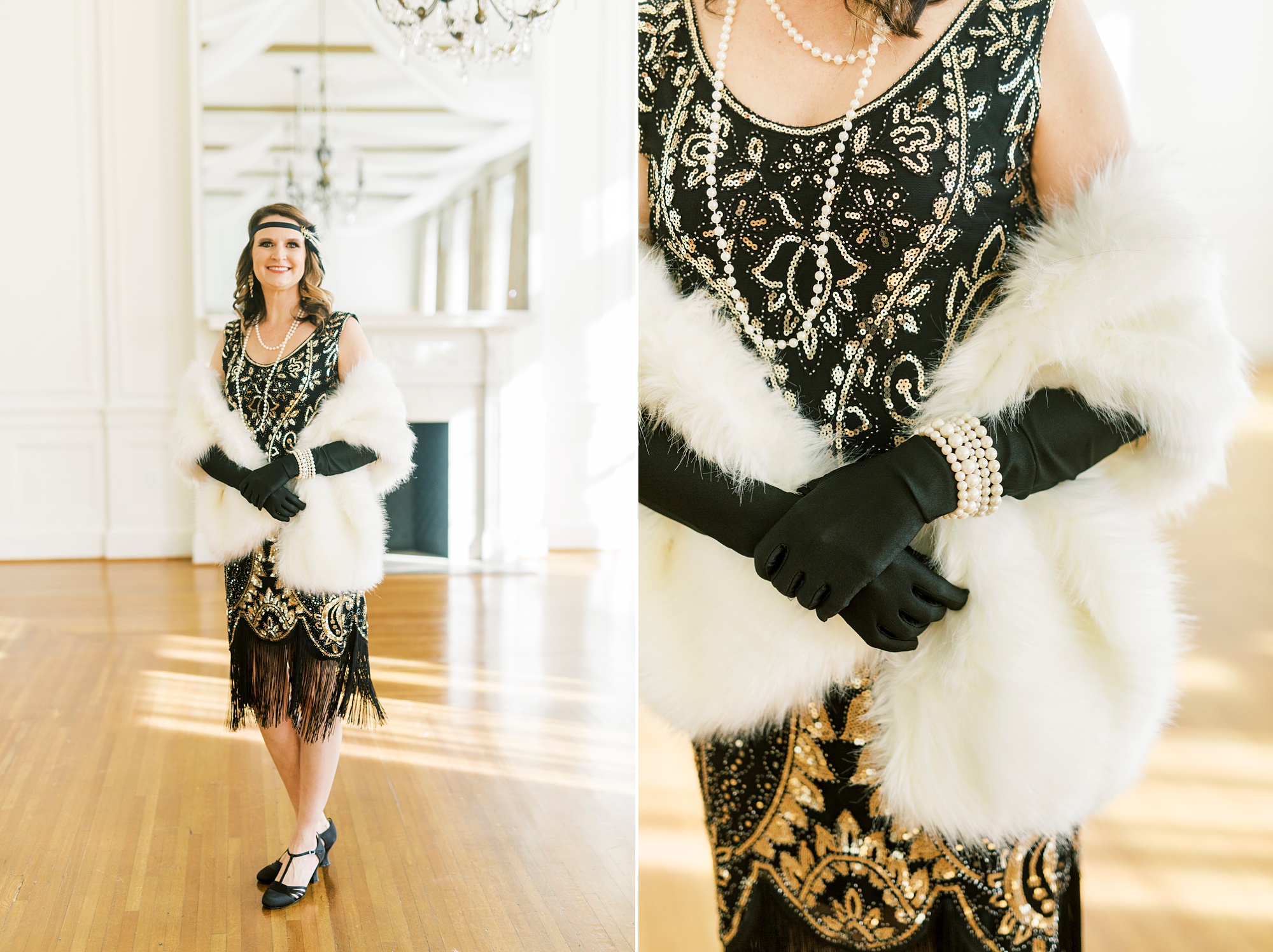 Great Gatsby birthday party themed attire