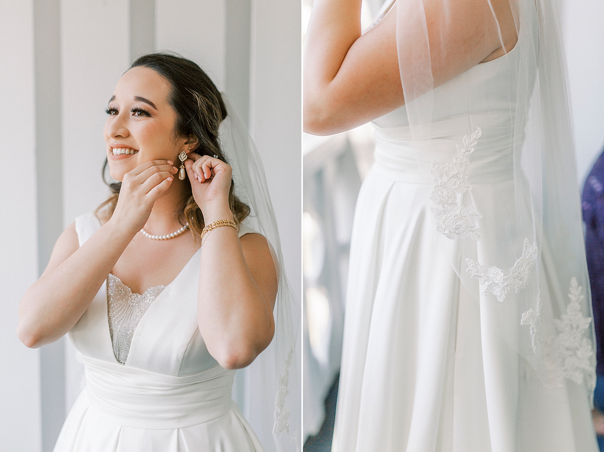 bride prepares for Green Park Inn wedding day