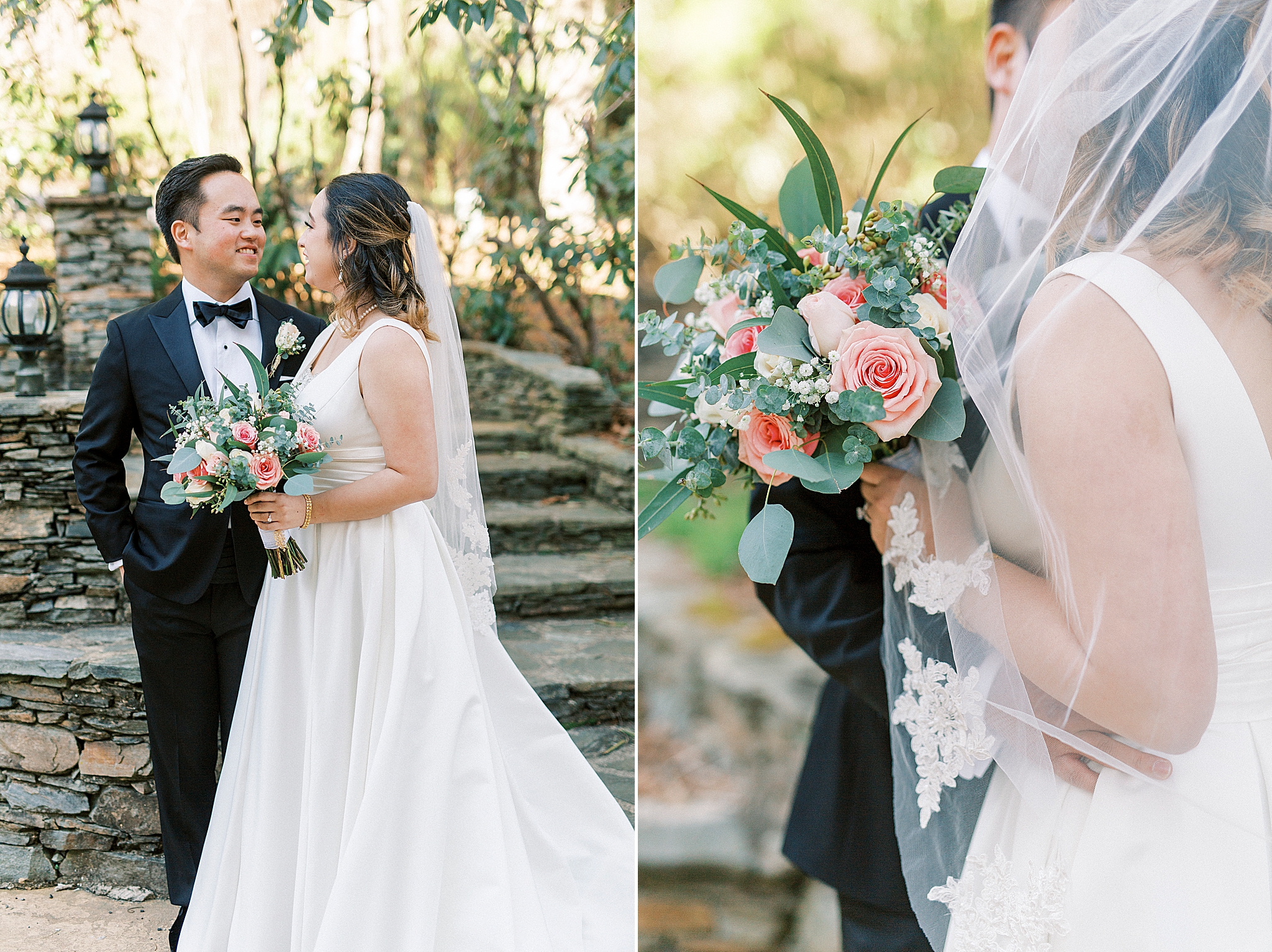 spring Green Park Inn wedding photos on steps