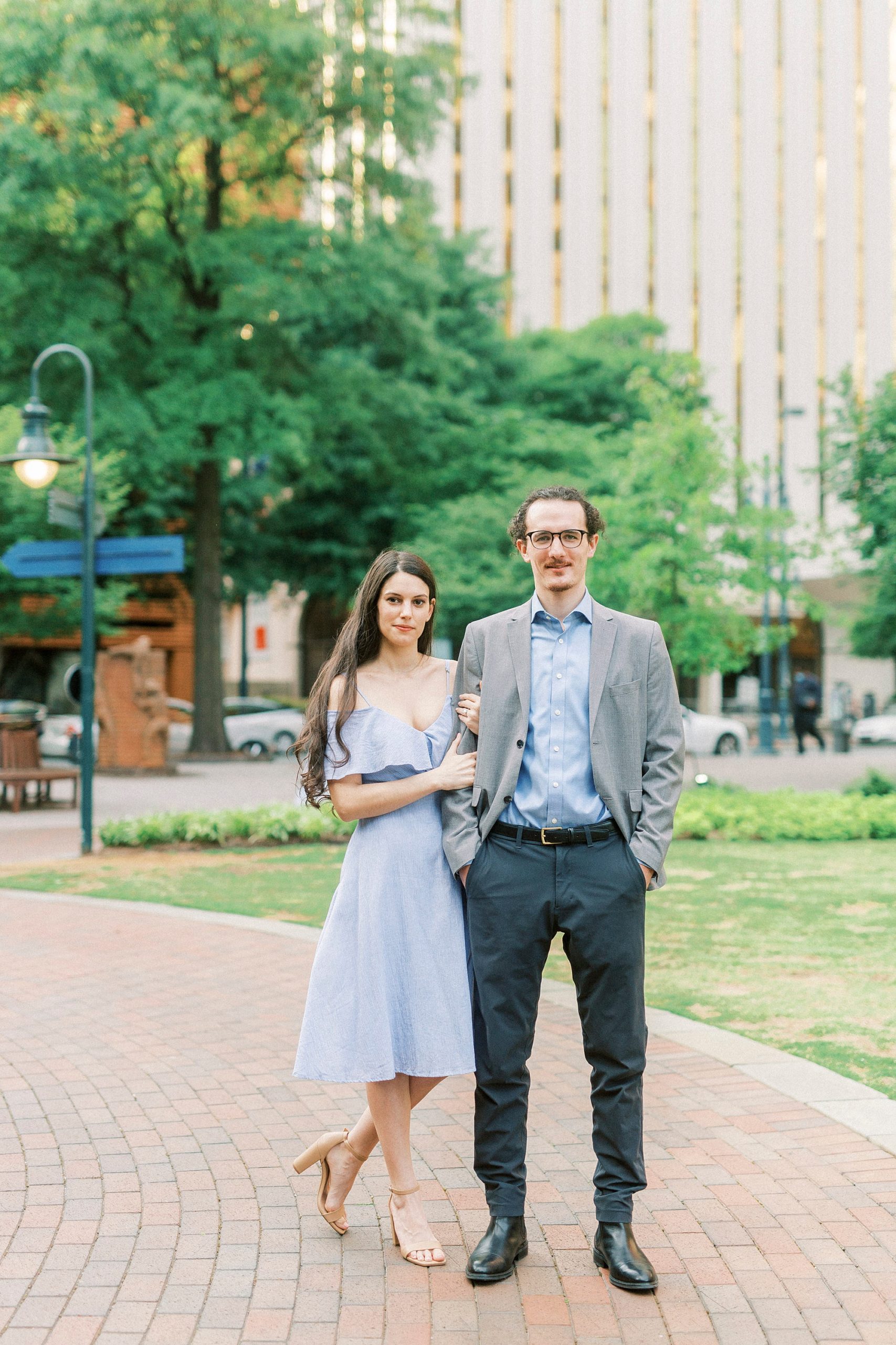 Uptown Charlotte engagement session at The Green