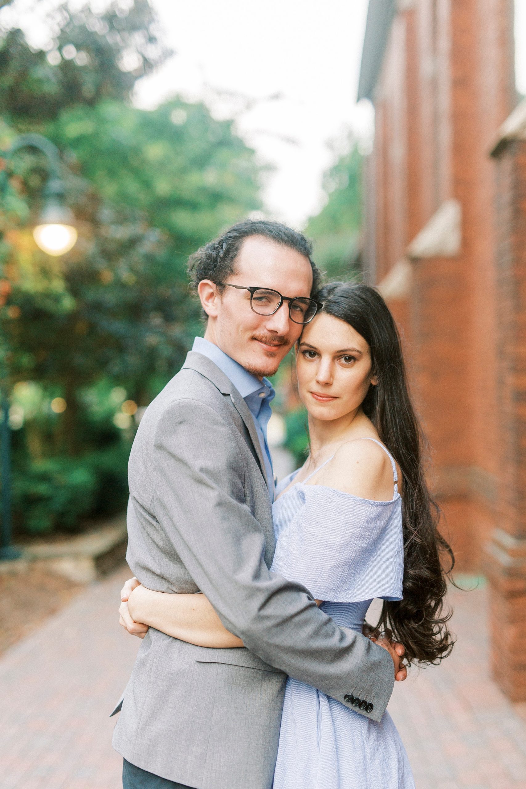 Uptown Charlotte engagement portraits