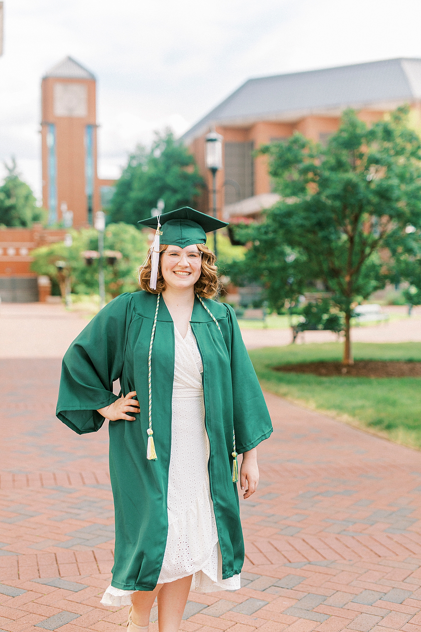 Charlotte NC senior portraits on UNCC campus
