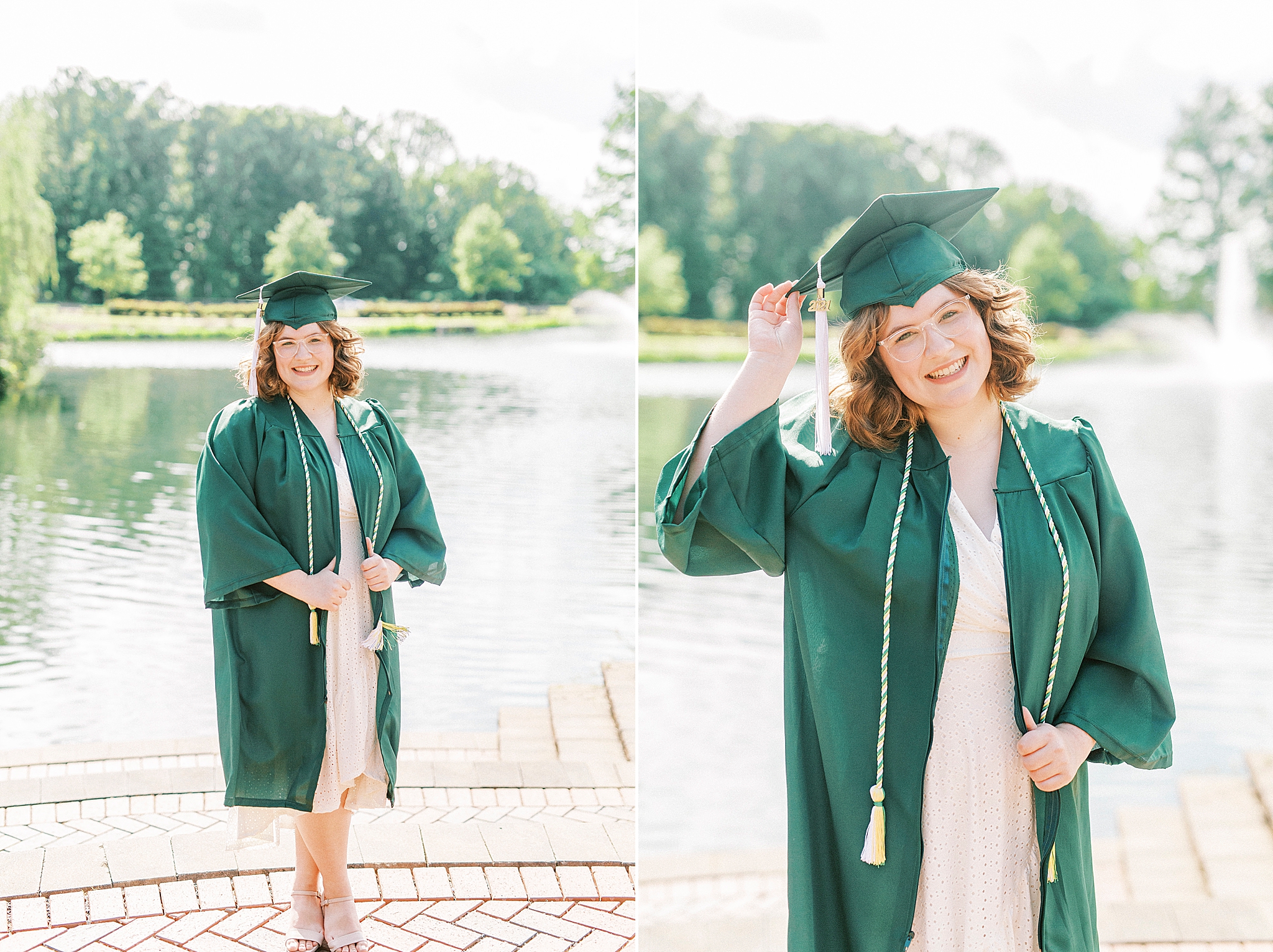 senior portraits in the spring for UNCC graduate