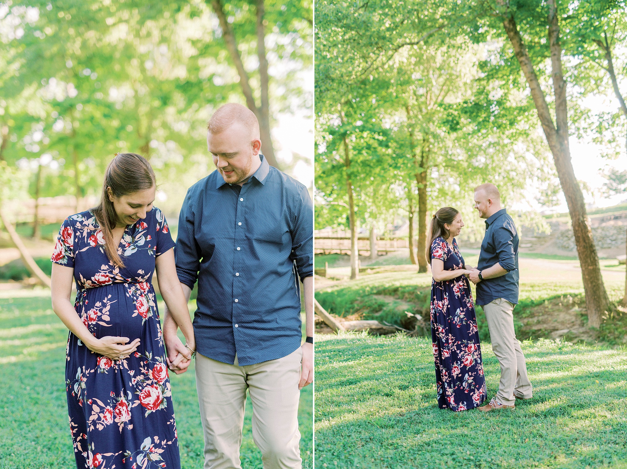spring Rankin Lake Park maternity session