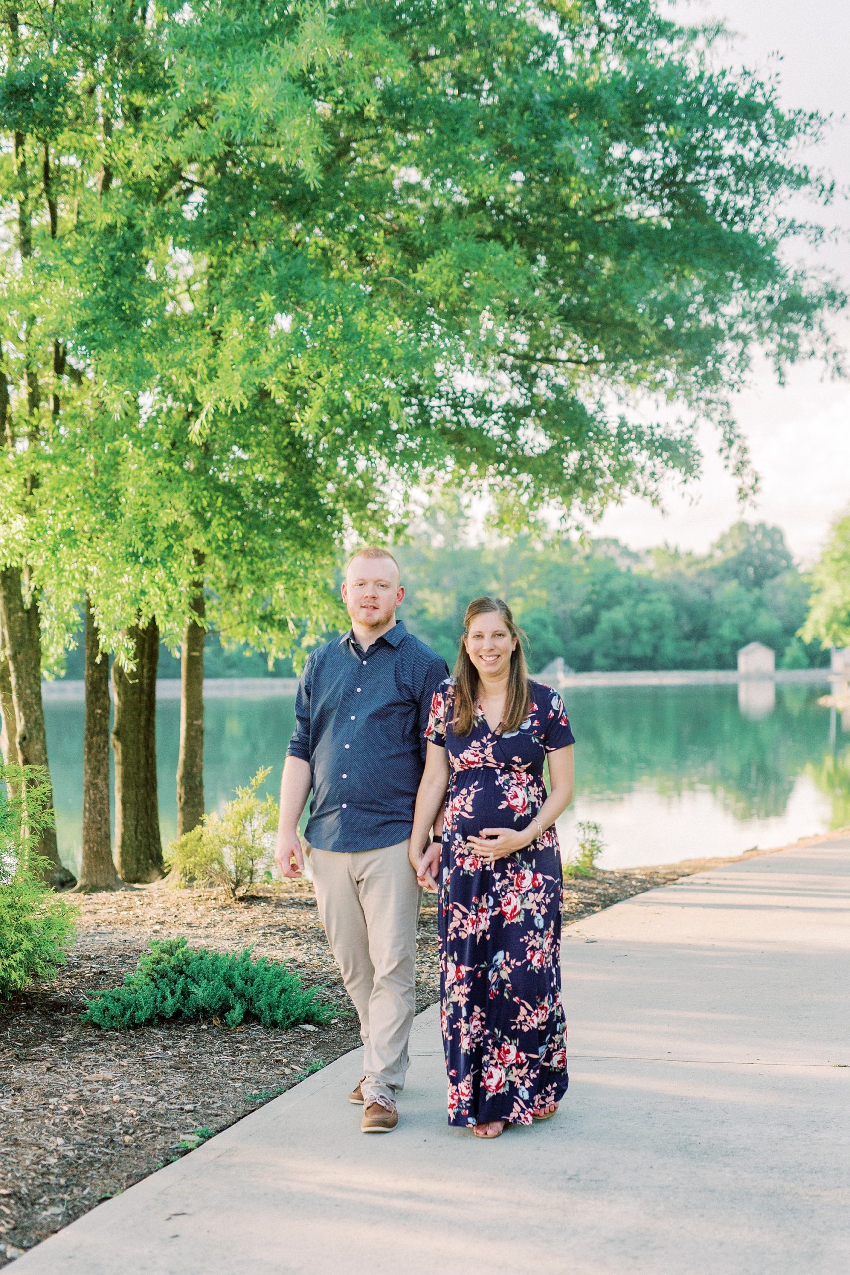 couple walks on pier at Rankin Lake Park