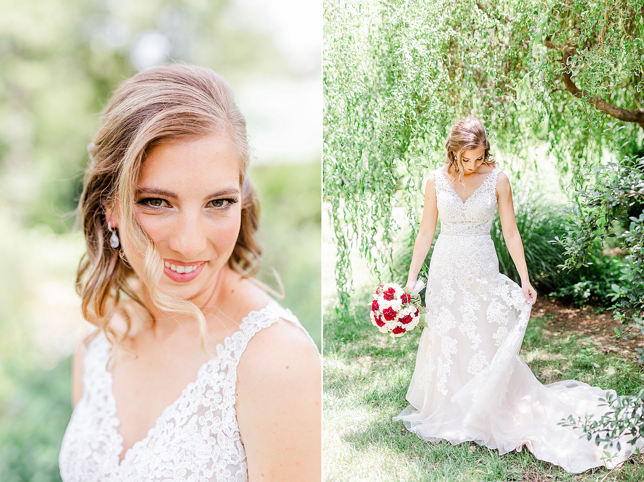 spring bridal portraits at Alexander Homestead