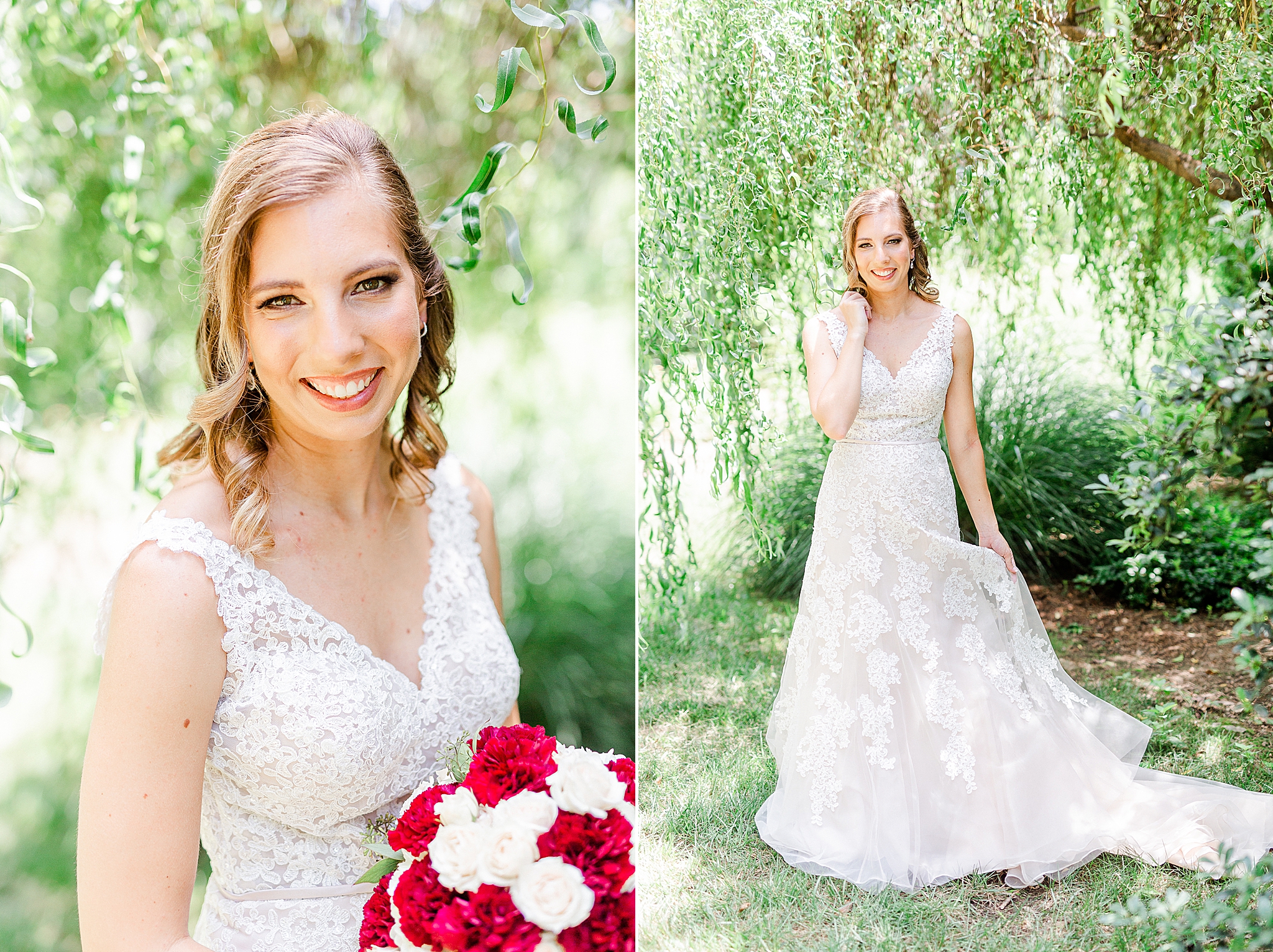 Alexander Homestead bridal session in the garden