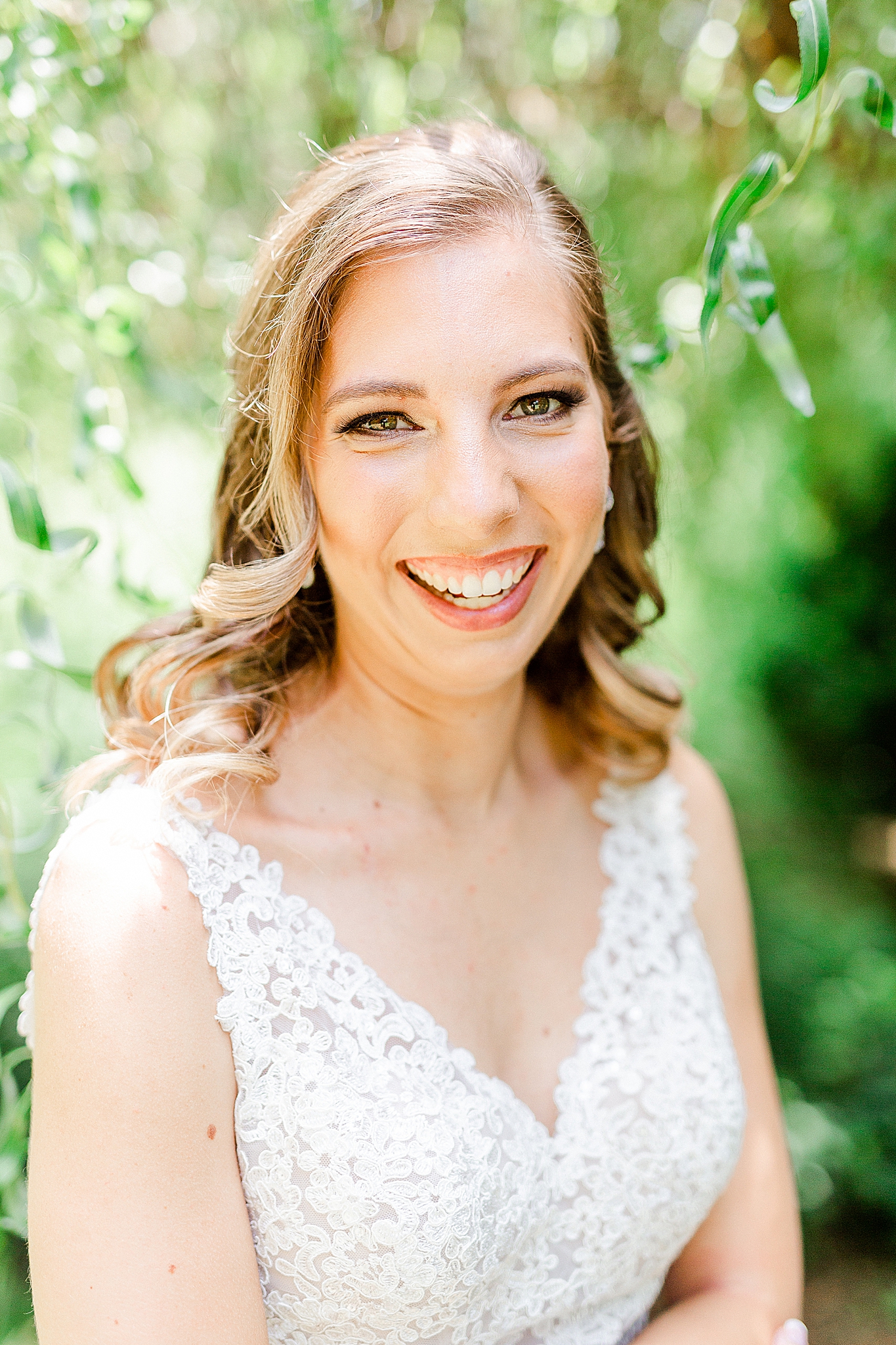 bride laughs during NC bridal session