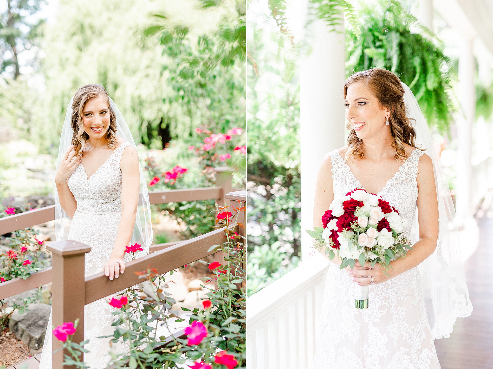 classic Alexander Homestead bridal portraits on bridge