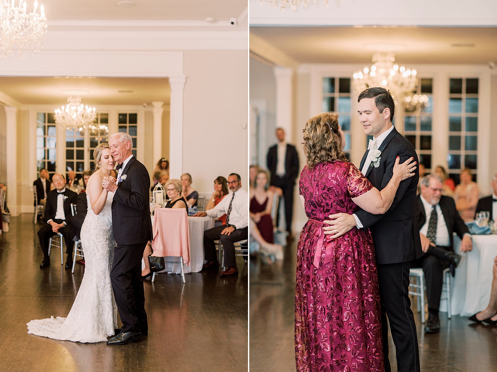 parent dances during NC wedding reception