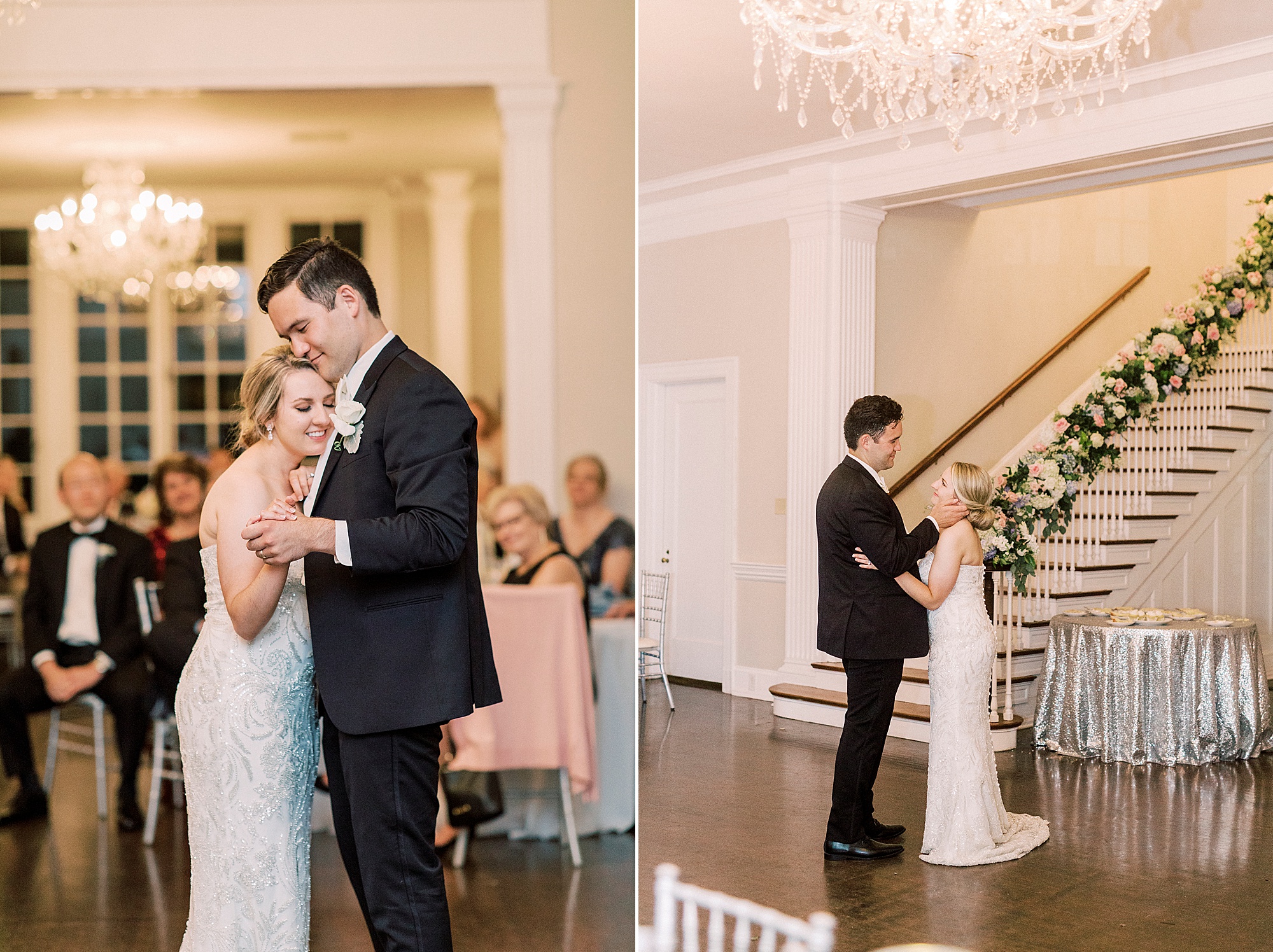 bride and groom have private last dance