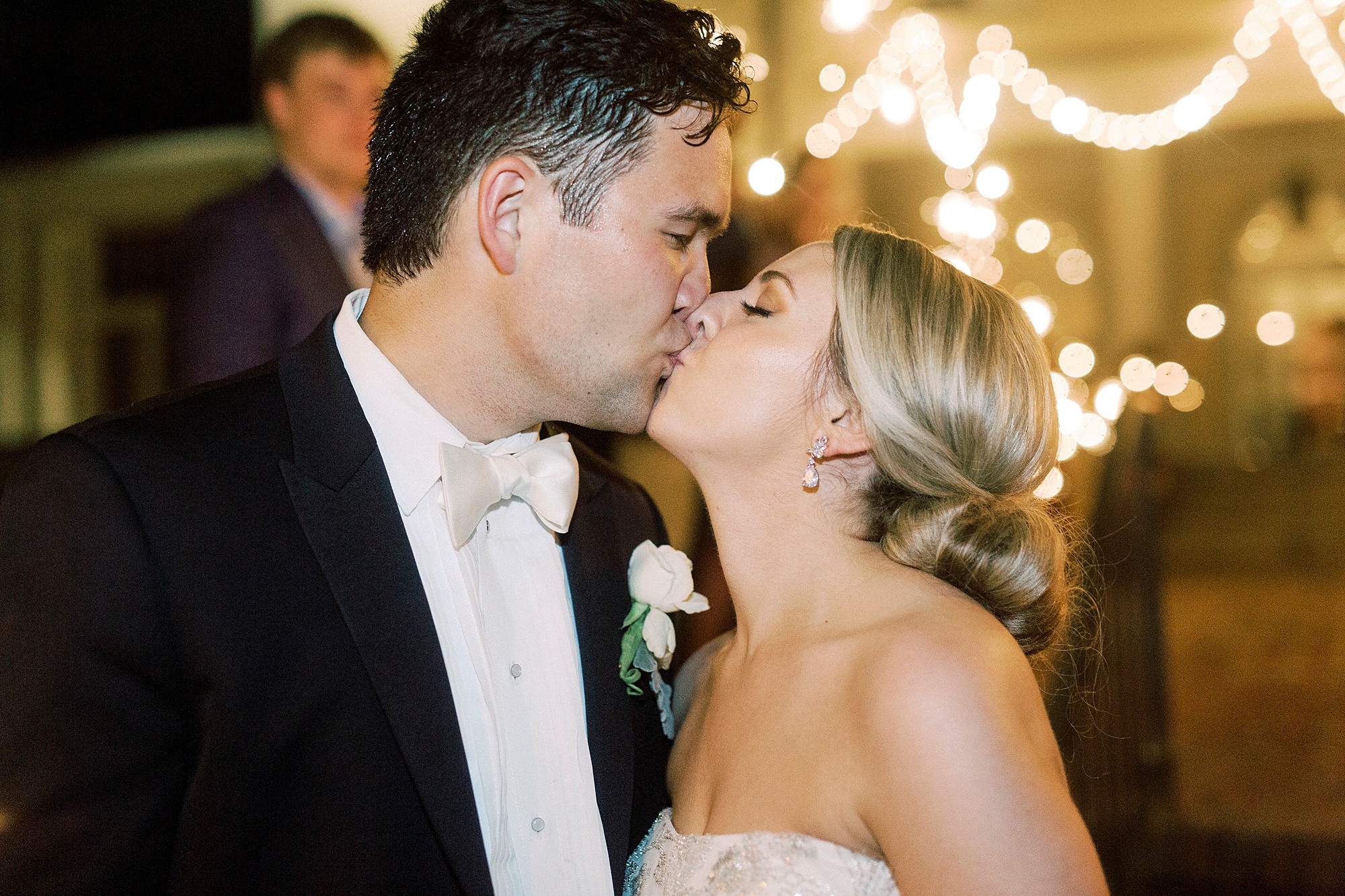 sparkler exit from elegant Charlotte wedding