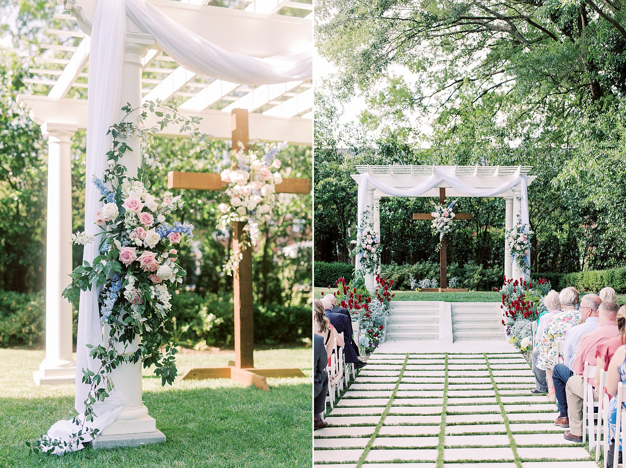 outdoor wedding ceremony at Separk Mansion