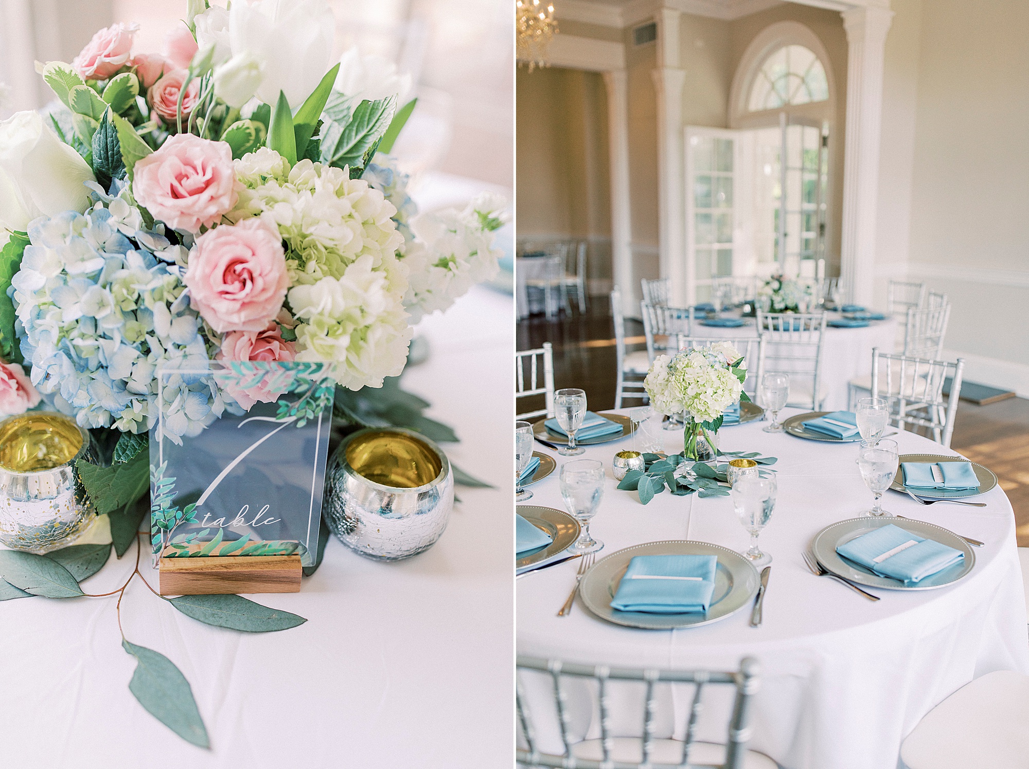 place settings for elegant Charlotte wedding reception