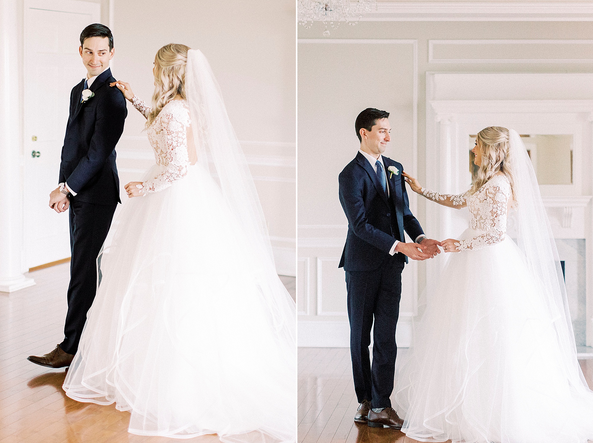 NC couple has first look in ballroom of Separk Mansion