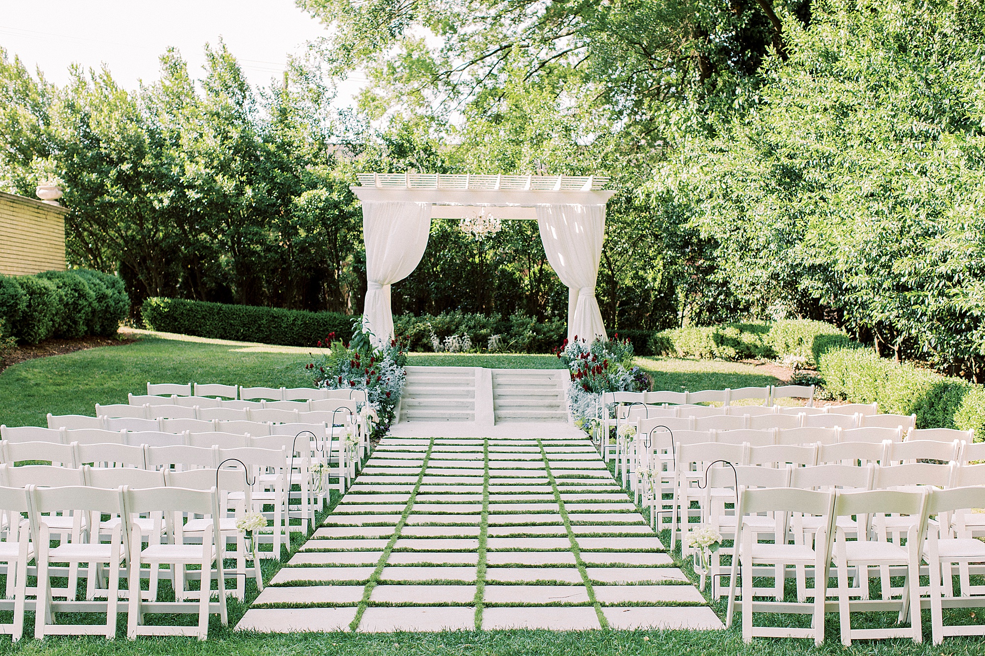 garden wedding ceremony at Separk Mansion