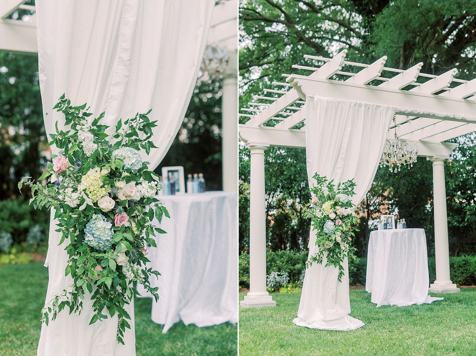outdoor wedding ceremony at Separk Mansion