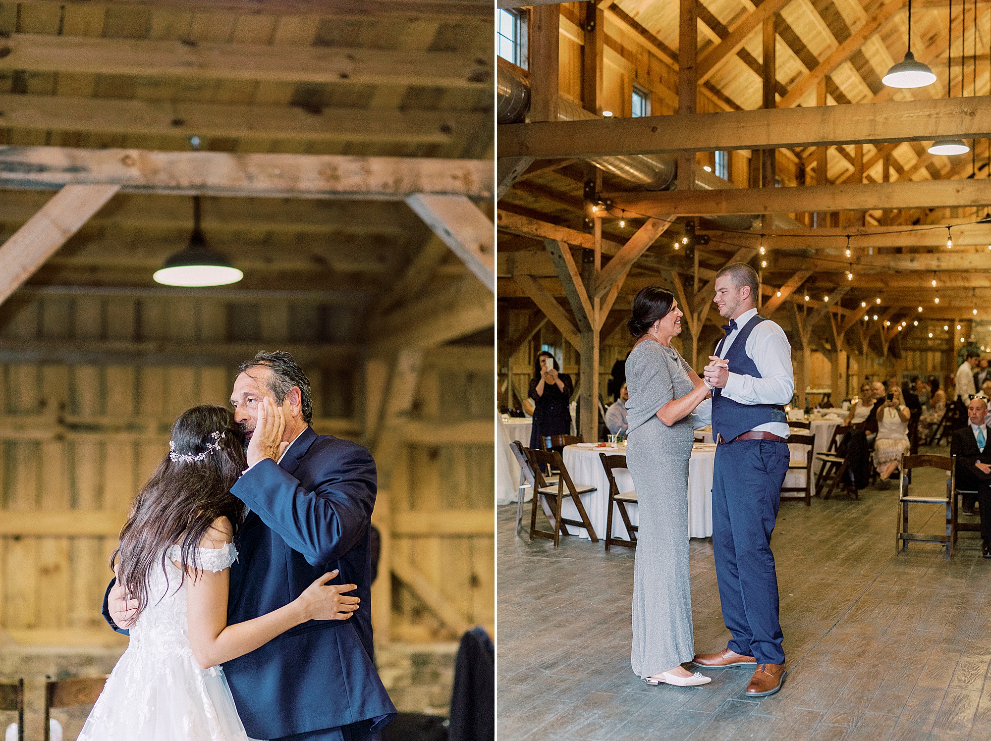 bride and groom dance with parents