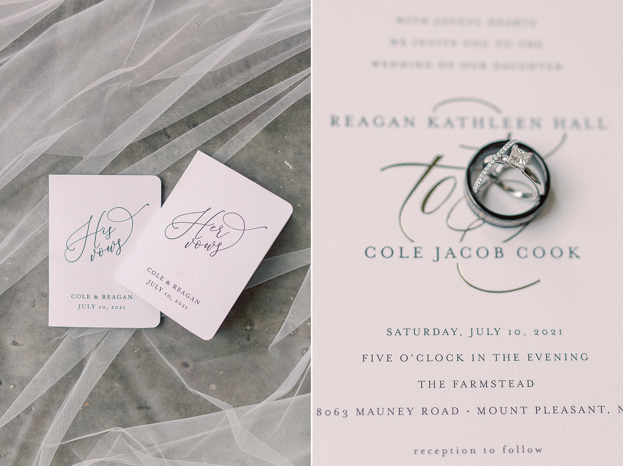 invitation suite for The Farmstead wedding
